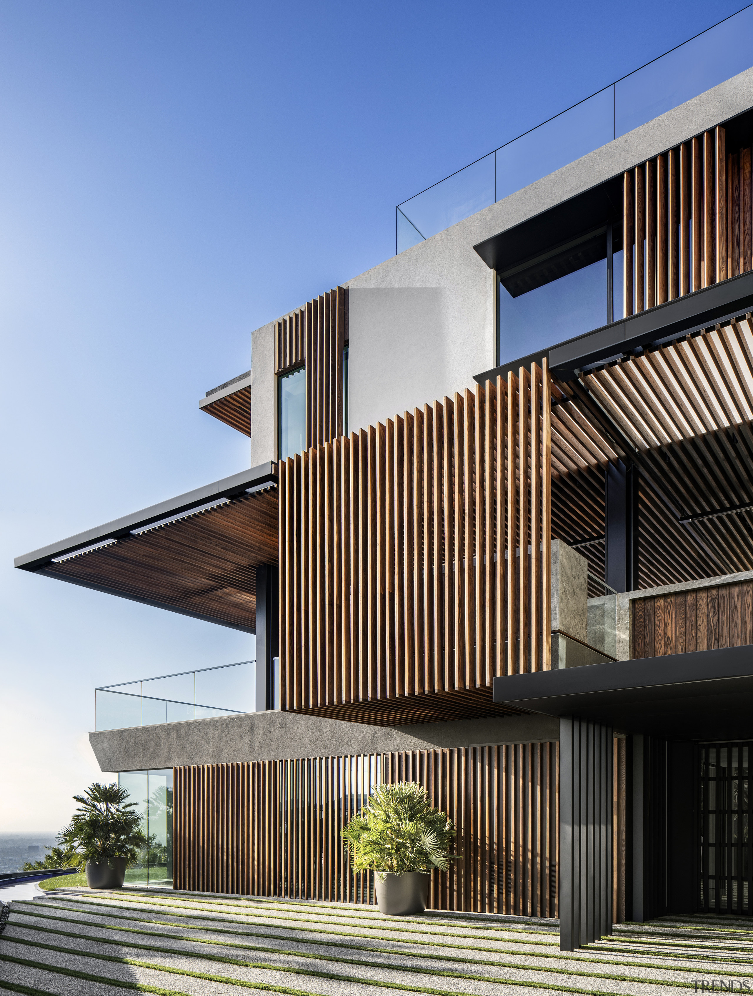 ​​​​​​​The exterior of this expansive new home features 