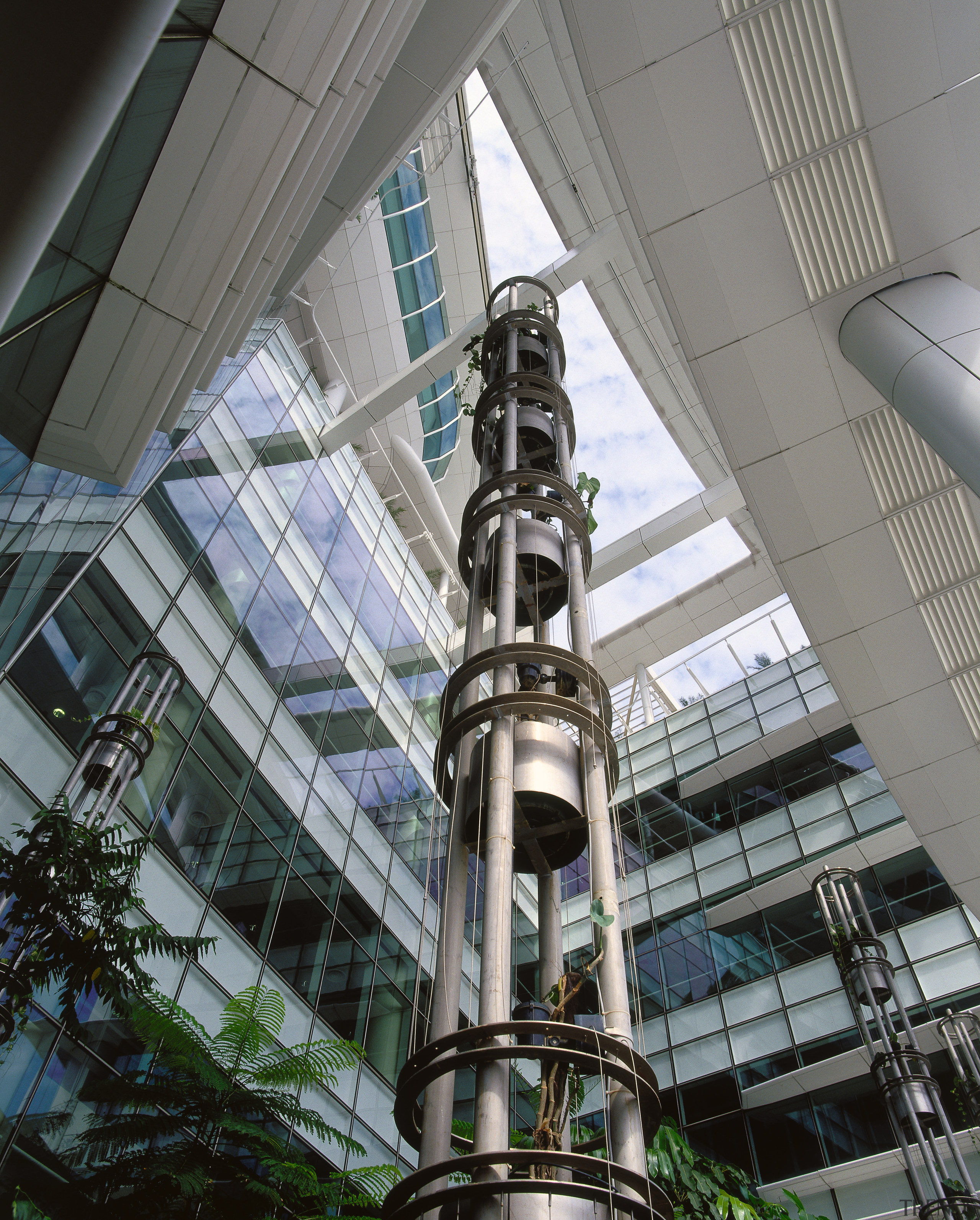 Interior view of the features of the Singapore architecture, building, metropolis, metropolitan area, structure, tourist attraction, gray, black