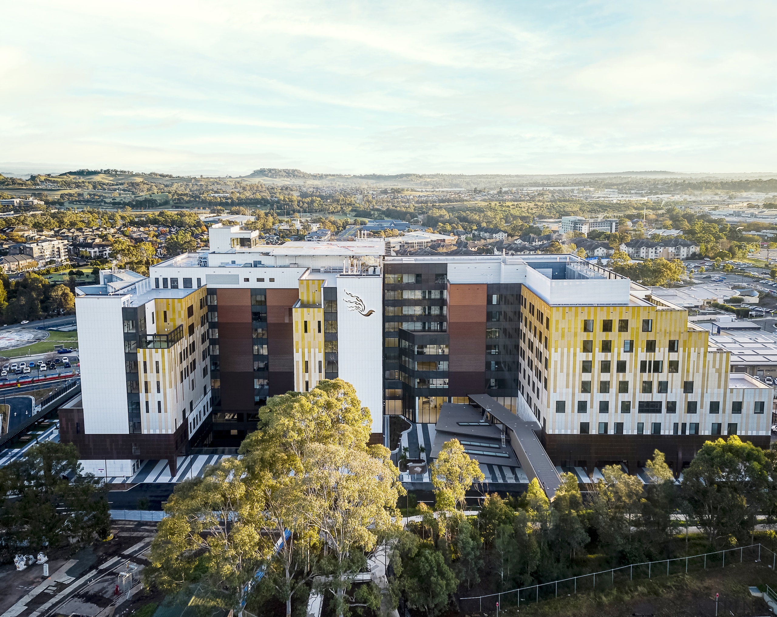 The eastern facade overlooks landscaped gardens, lawns and 