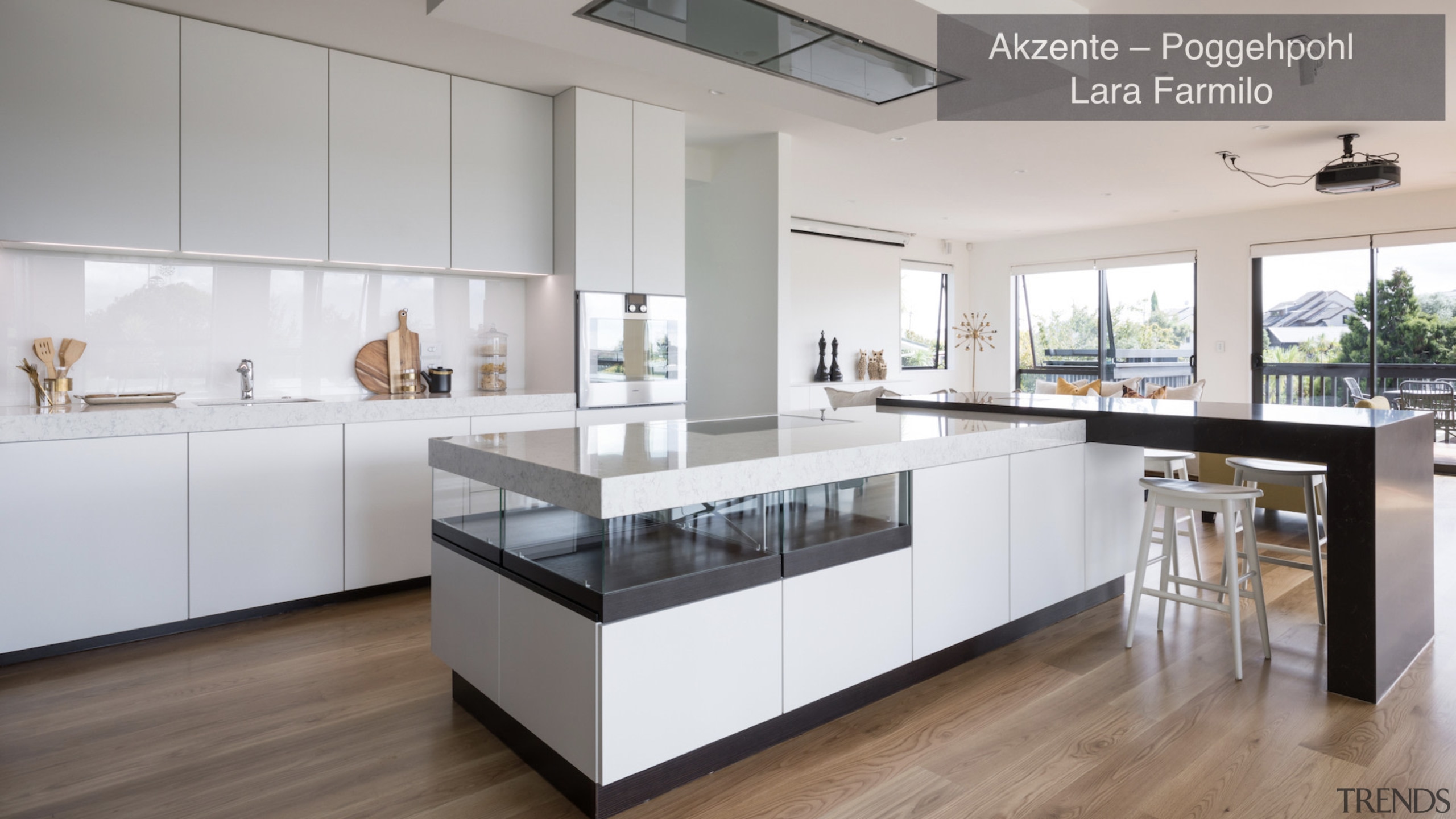 Highly Commended – Akzente/Pggenpohl, Lara Farmilo – TIDA countertop, cuisine classique, floor, interior design, kitchen, gray, white