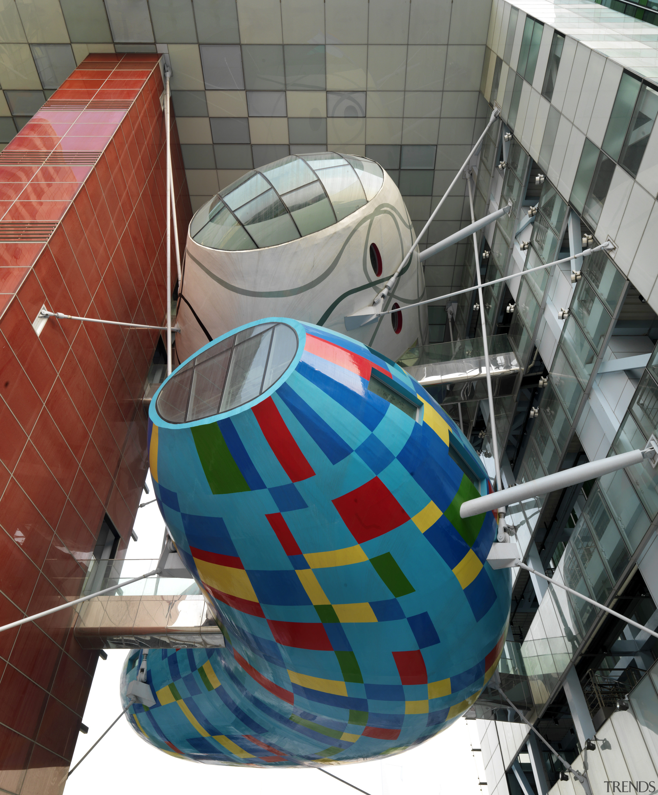 View of the Shanghai International Cruise Terminal. gray