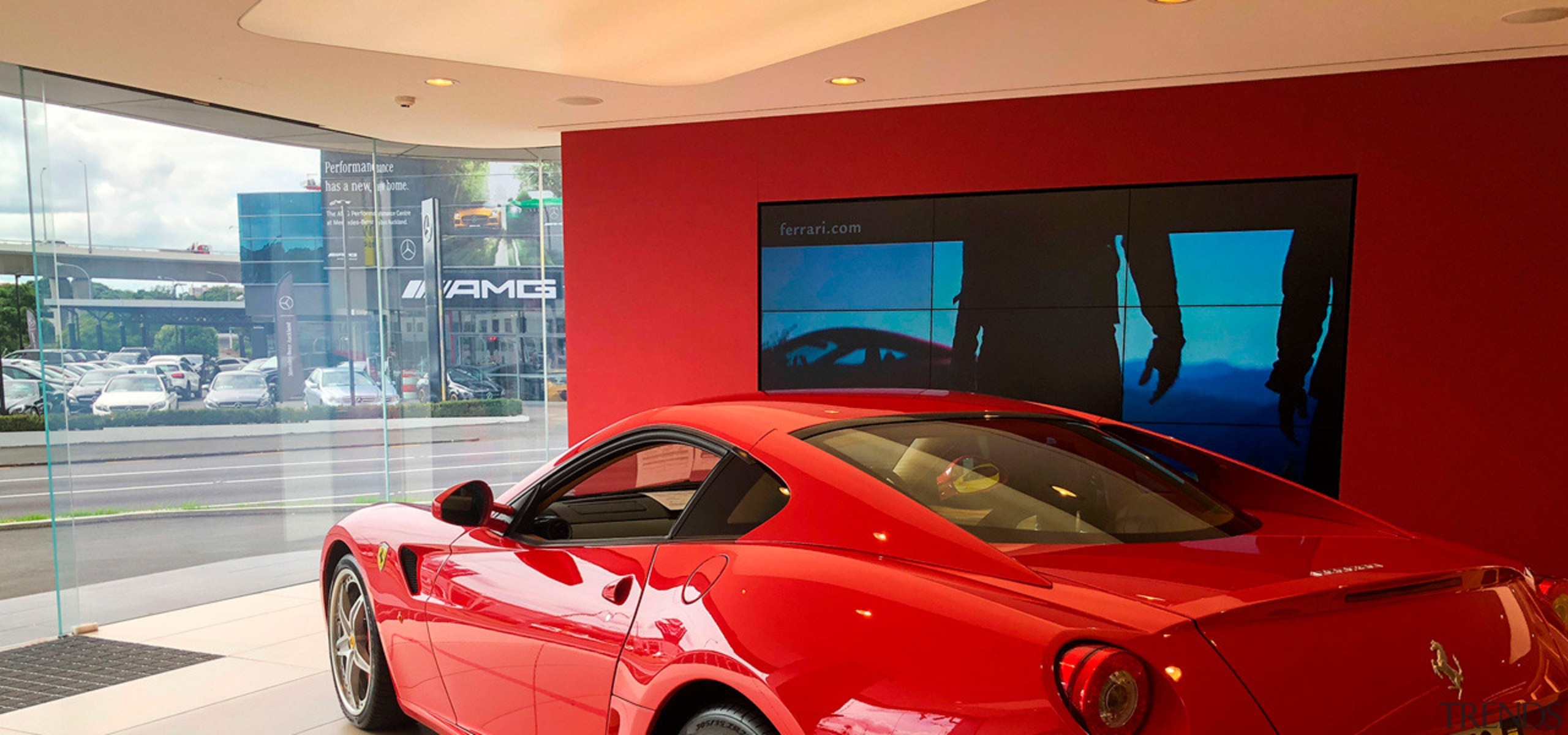 Ferrari Showroom 2 - automotive design | car automotive design, car, coupé, ferrari 599 gtb fiorano, land vehicle, luxury vehicle, performance car, red, sports car, supercar, vehicle, red