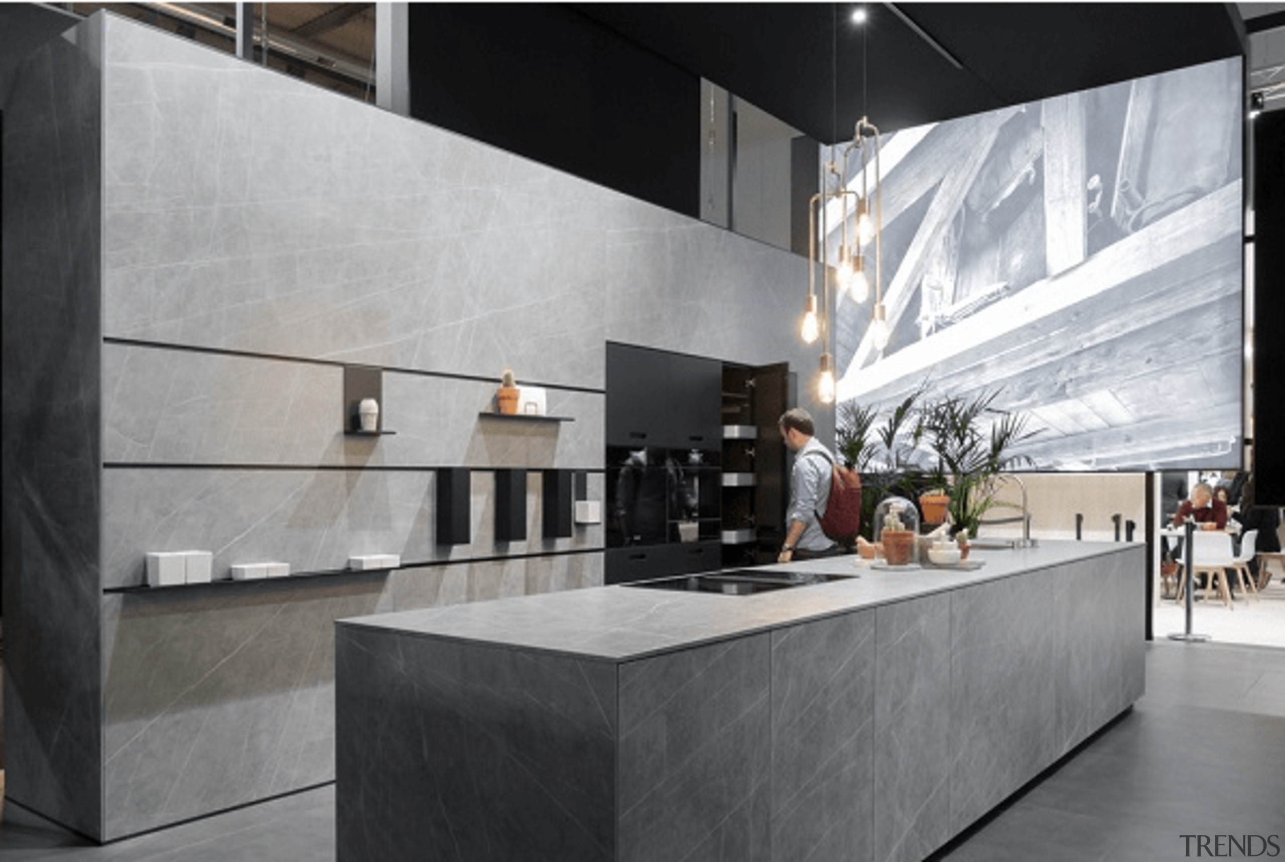 Trend 4 Moody Hues - architecture | countertop architecture, countertop, floor, flooring, interior design, kitchen, tile, gray, black