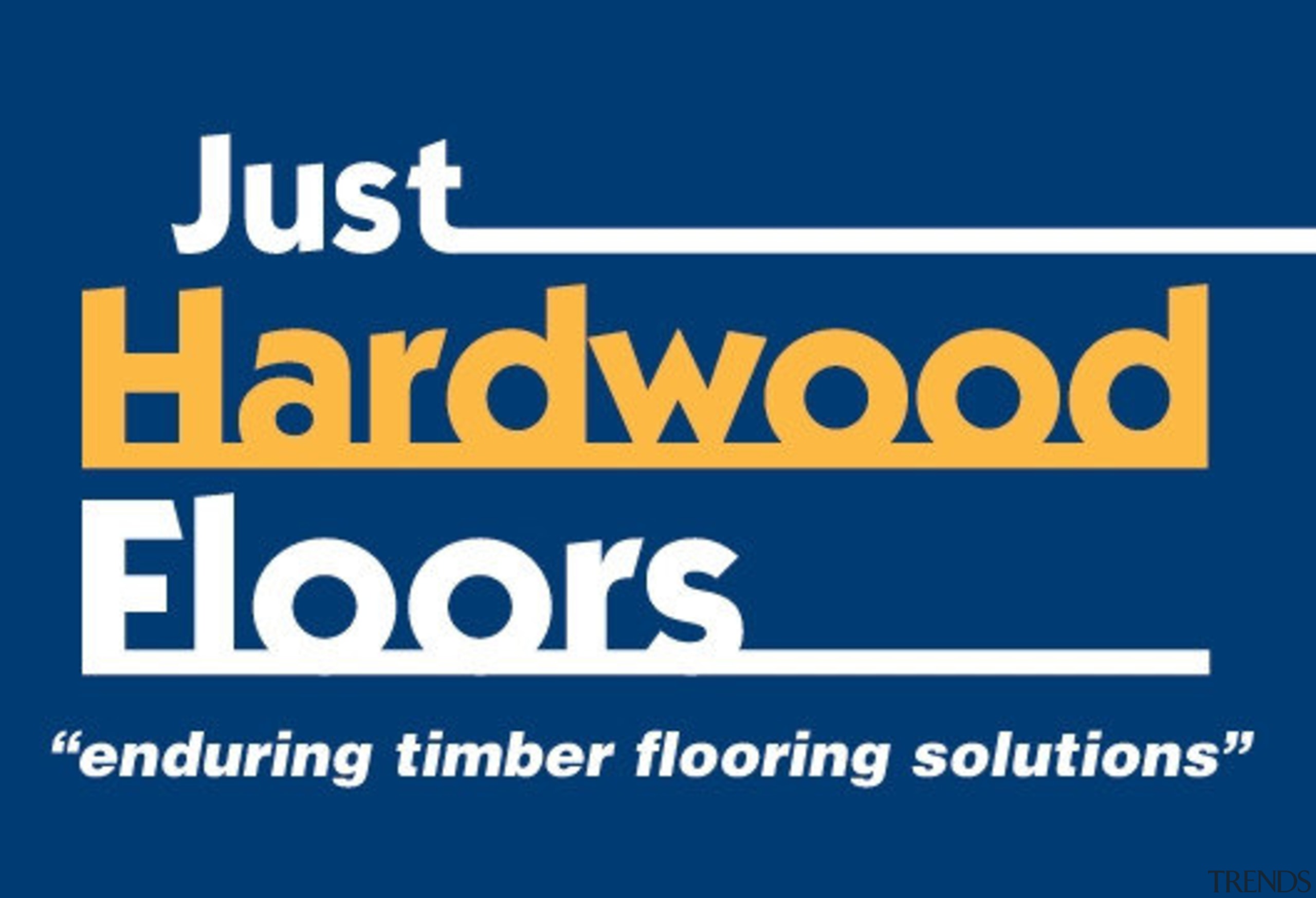 Here is a view of Just Hardwood Floors' advertising, area, banner, blue, brand, font, line, logo, product, signage, text, blue