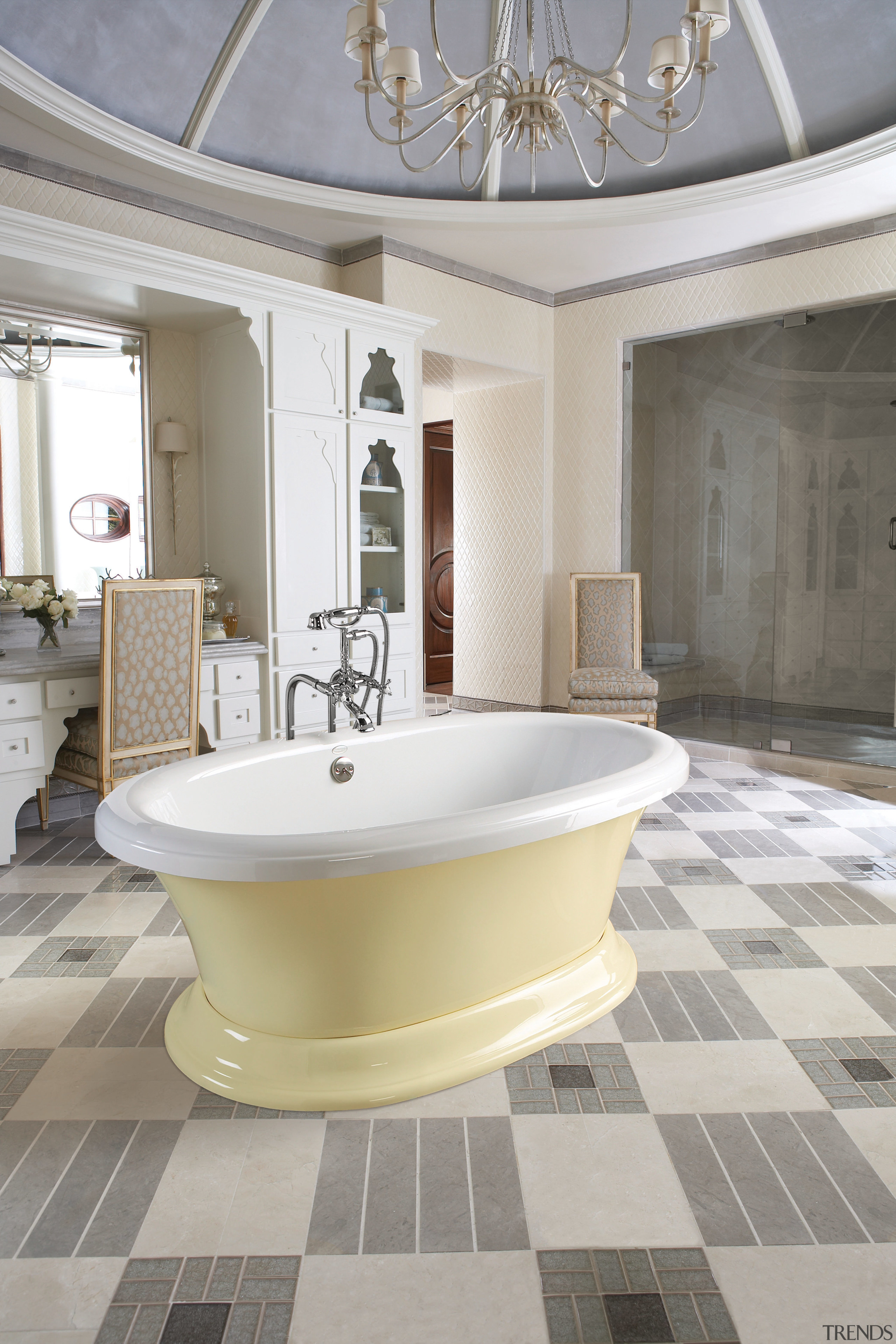 Image of bath tubs created by Aquatic Baths bathroom, ceramic, estate, floor, flooring, home, interior design, plumbing fixture, room, tap, tile, toilet seat, gray