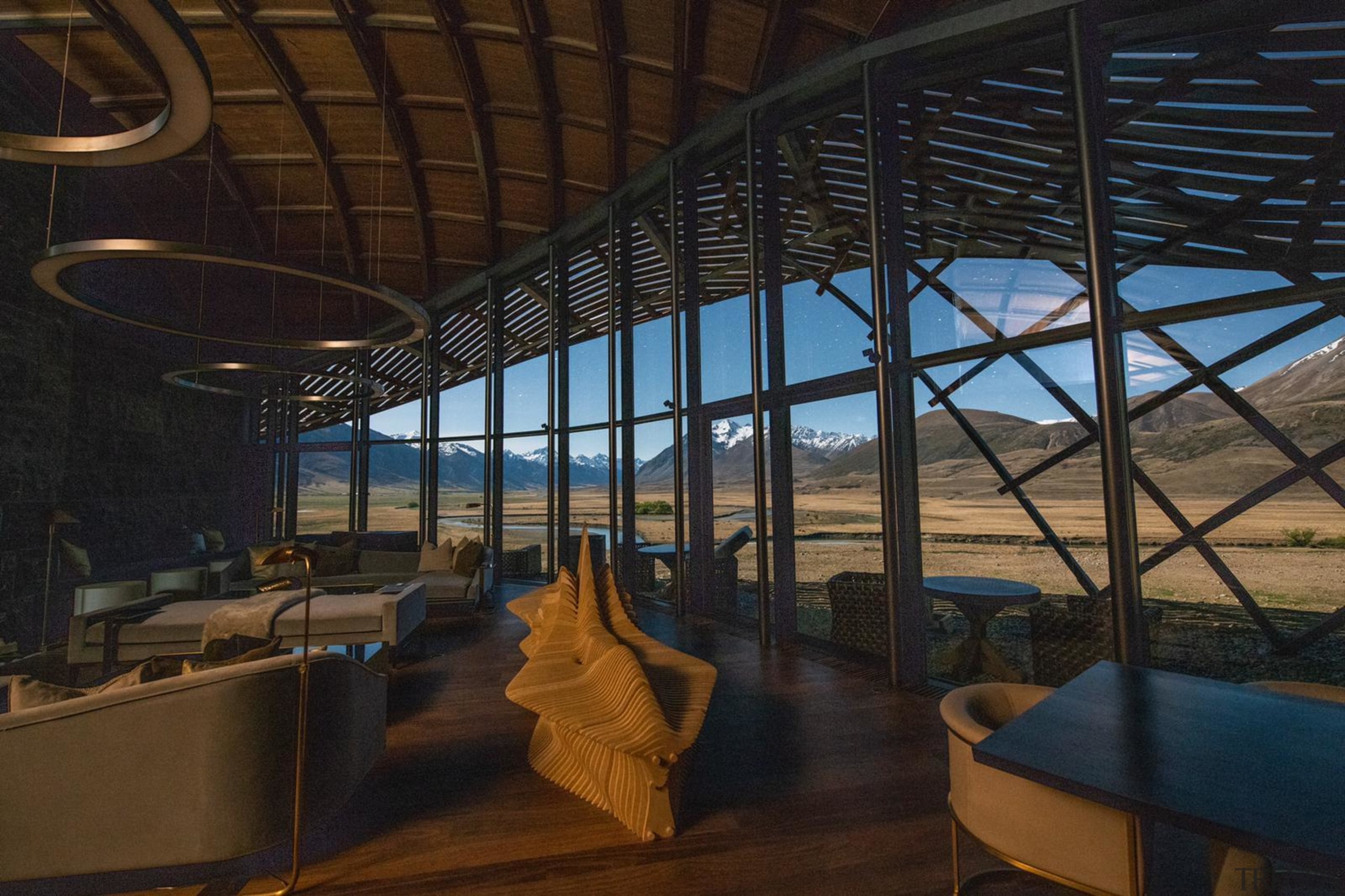 The Lindis, Ahuriri Valley, New Zealand - architecture architecture, building, interior design, room, black, brown