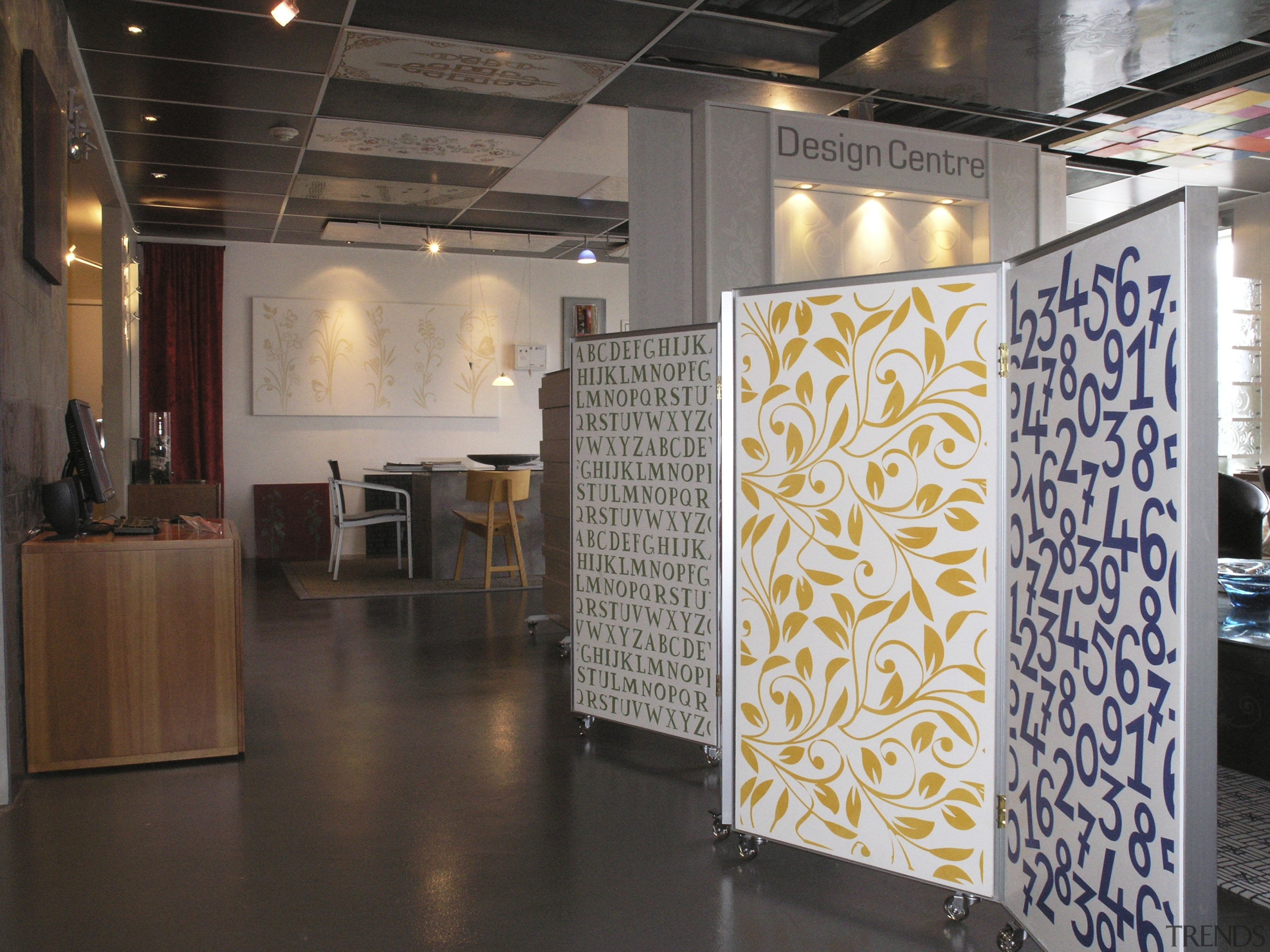 Image of decor-panels available from interior fit-out company exhibition, flooring, interior design, black, gray