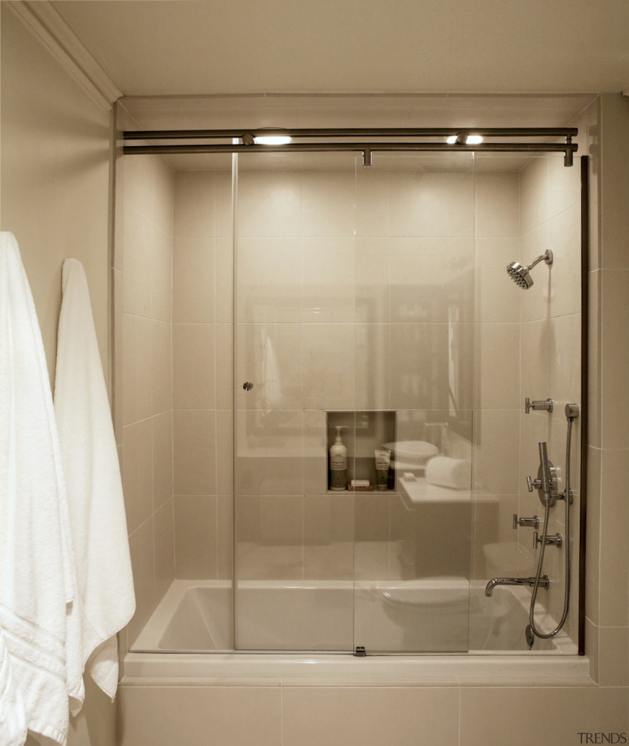 Image of a bathroom designed by an NKBA bathroom, interior design, plumbing fixture, room, brown, orange