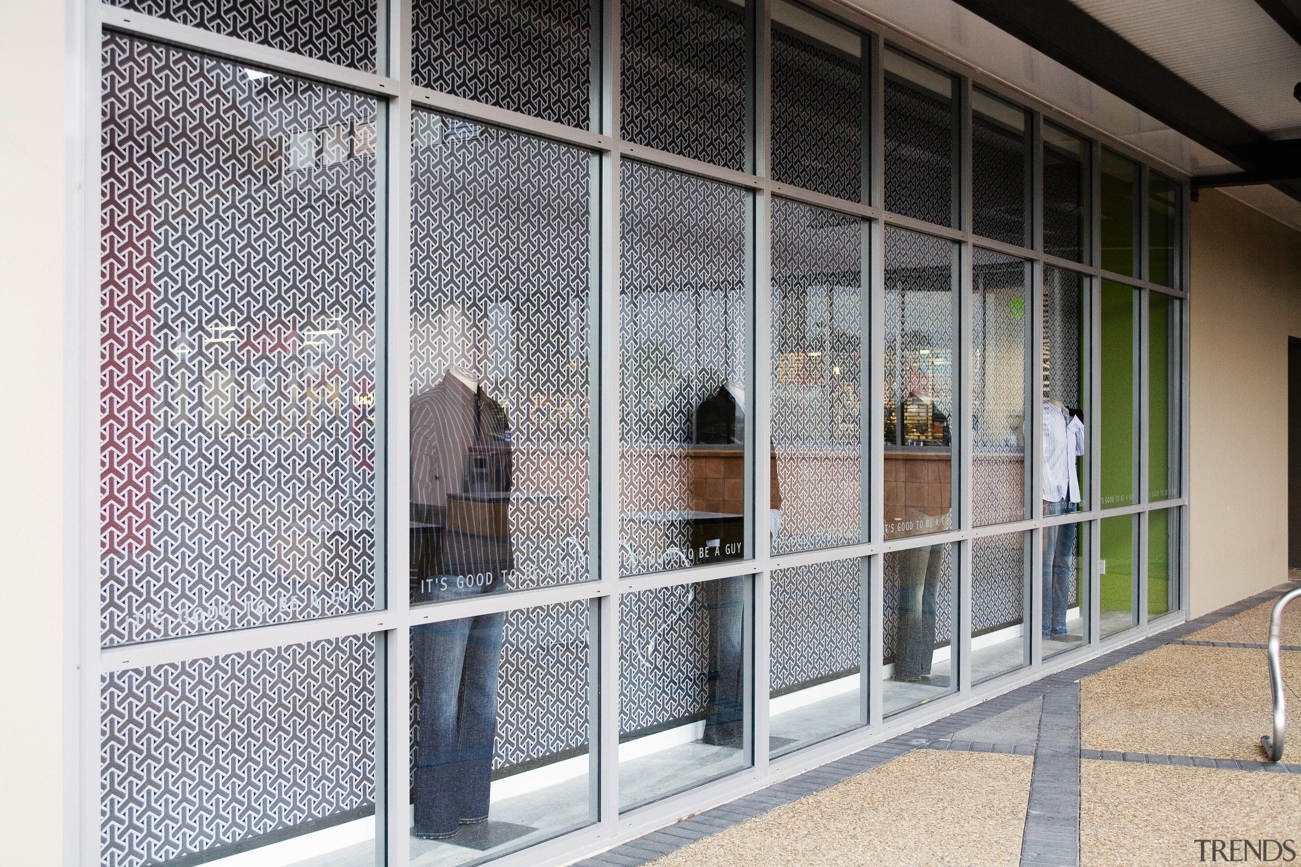 A view of some windows from Origin Windows. cage, door, facade, glass, window, white, gray