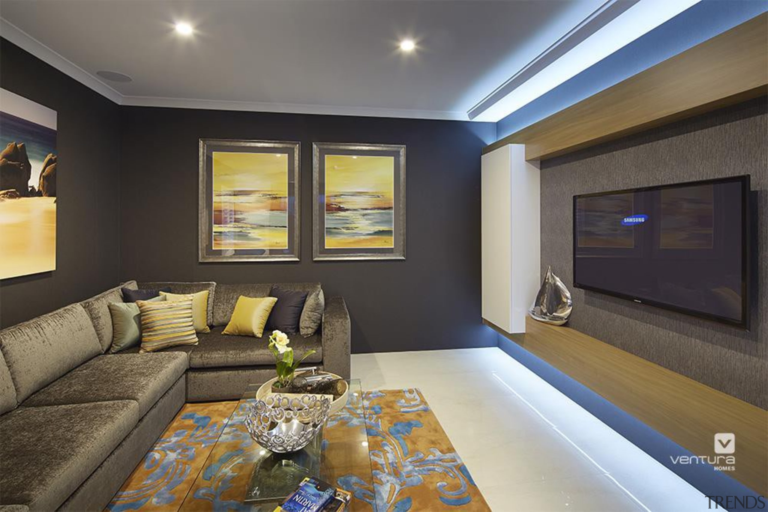 Home theatre design. - the_meridian_21.jpg - ceiling | ceiling, home, interior design, living room, real estate, room, gray, black