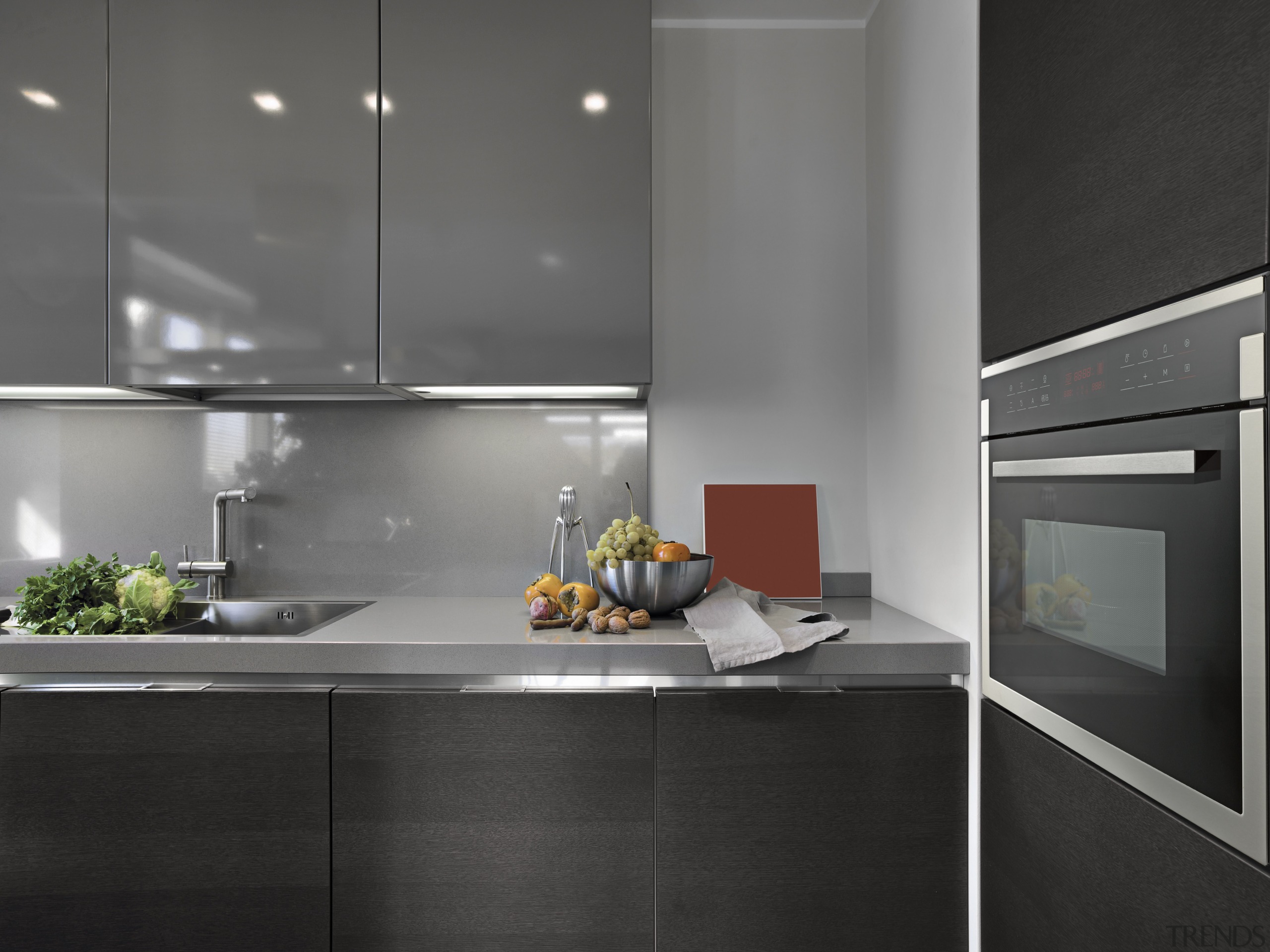 Clean-lined appliances from Midea can transform the look countertop, home appliance, interior design, kitchen, product design, under cabinet lighting, gray, black