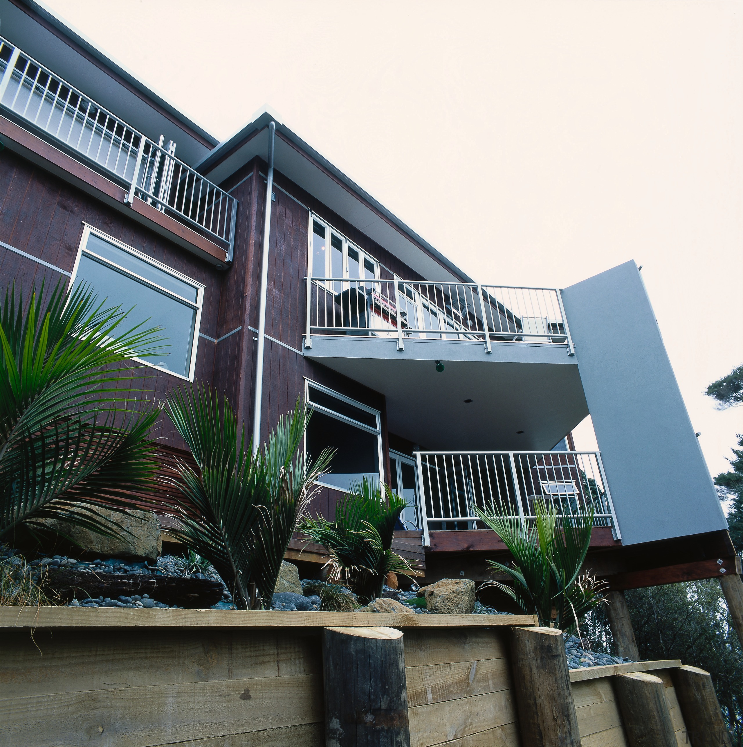 View of the home - View of the apartment, architecture, building, condominium, facade, home, house, property, real estate, residential area, window, black, white