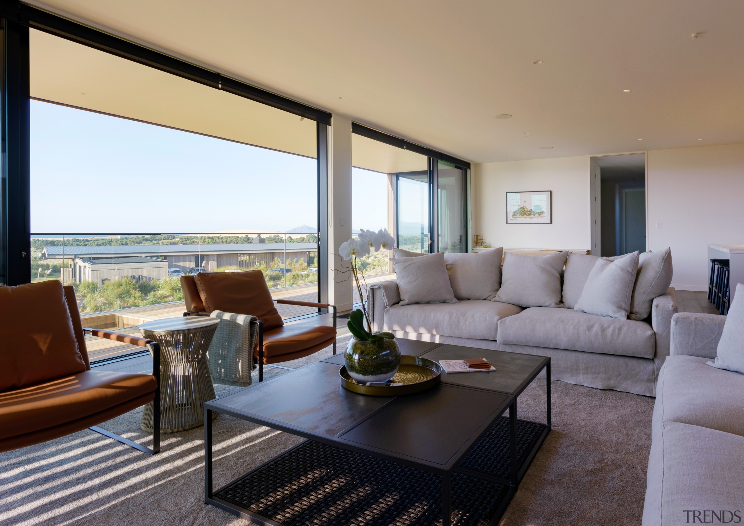 The living spaces, in fact most spaces in 