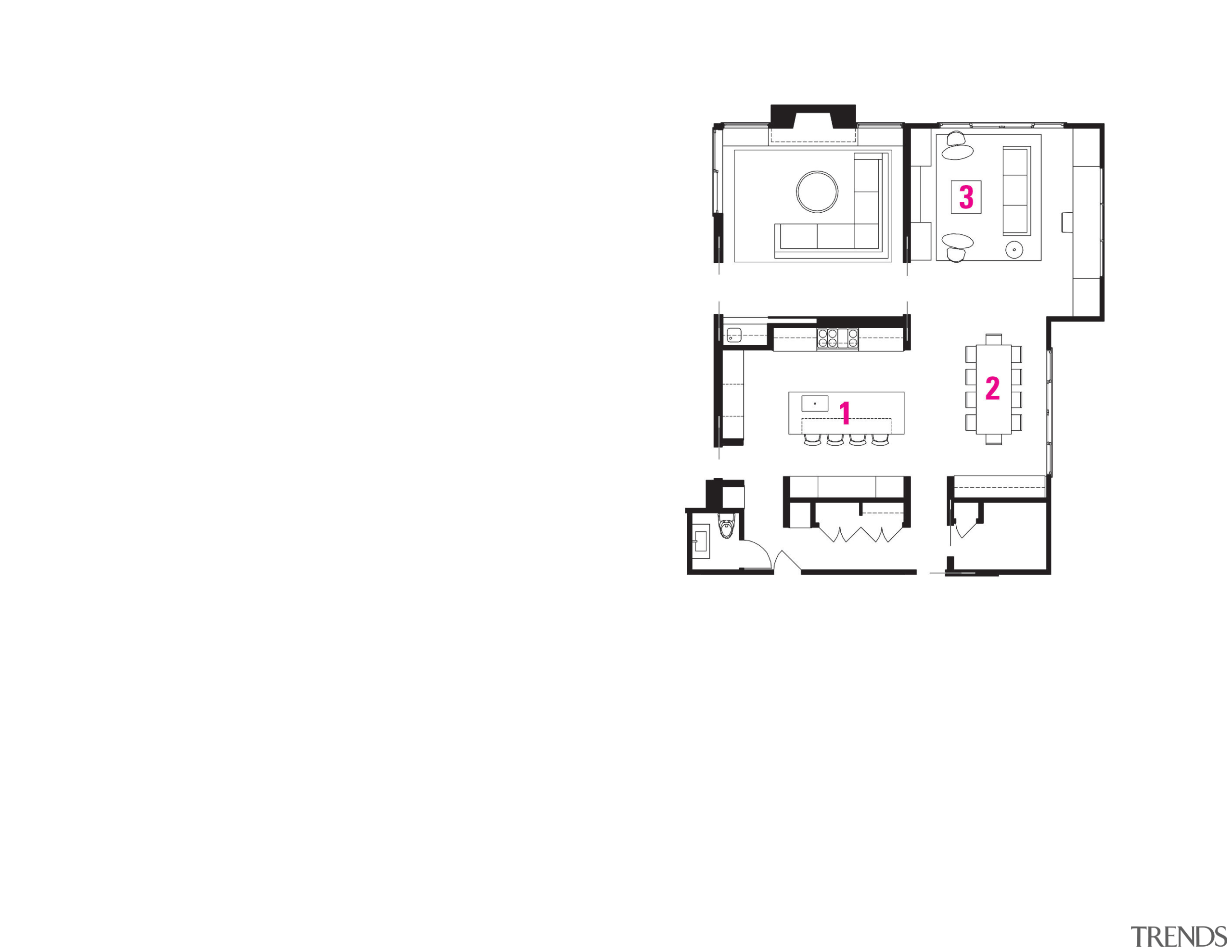 Contemporary kitchen by Architect Stuart Cohen - Contemporary area, design, diagram, floor plan, font, line, product, product design, text, white, white