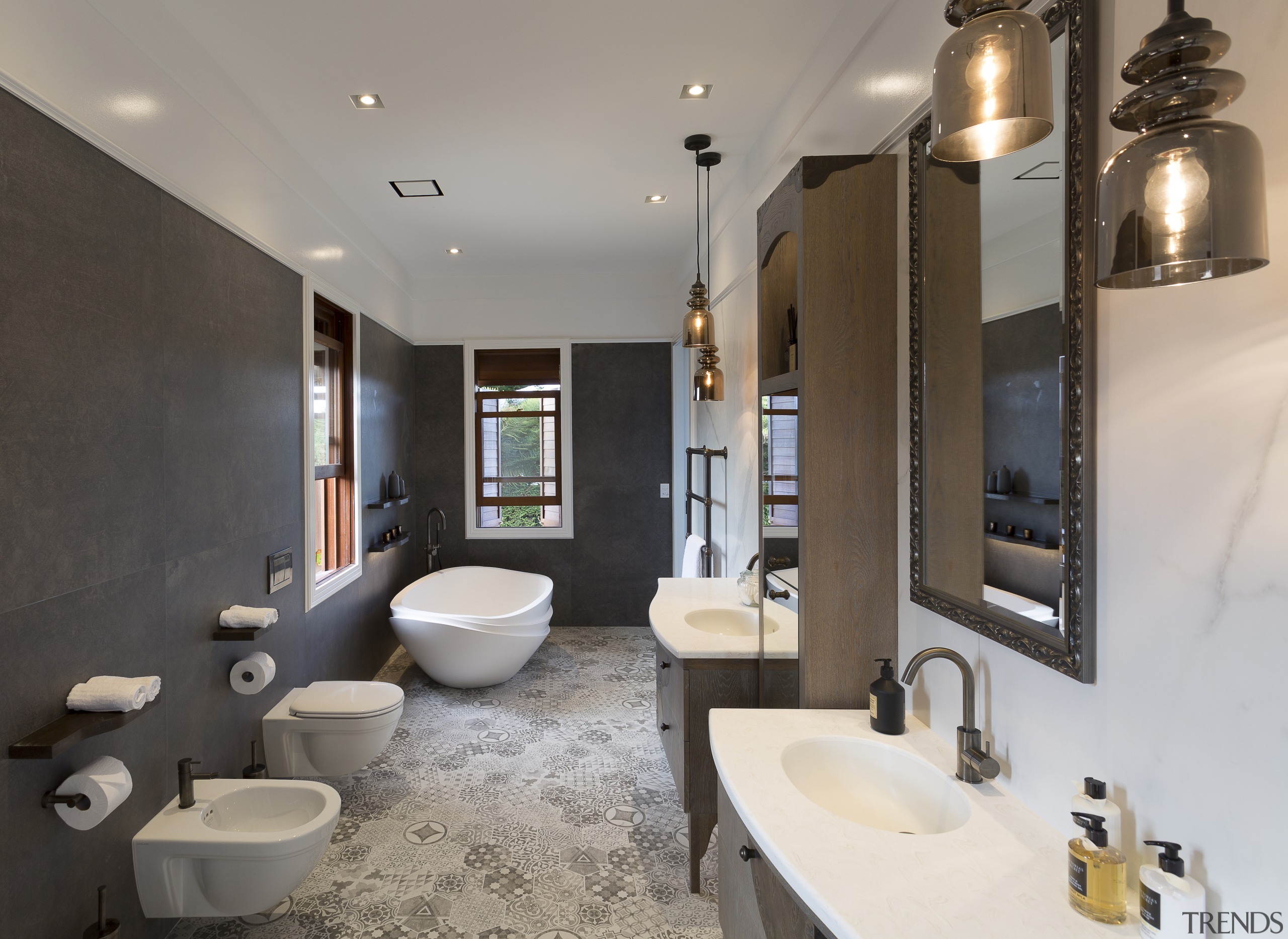 Kitchens By Design – Highly Commended – TIDA bathroom, home, interior design, real estate, room, gray, black