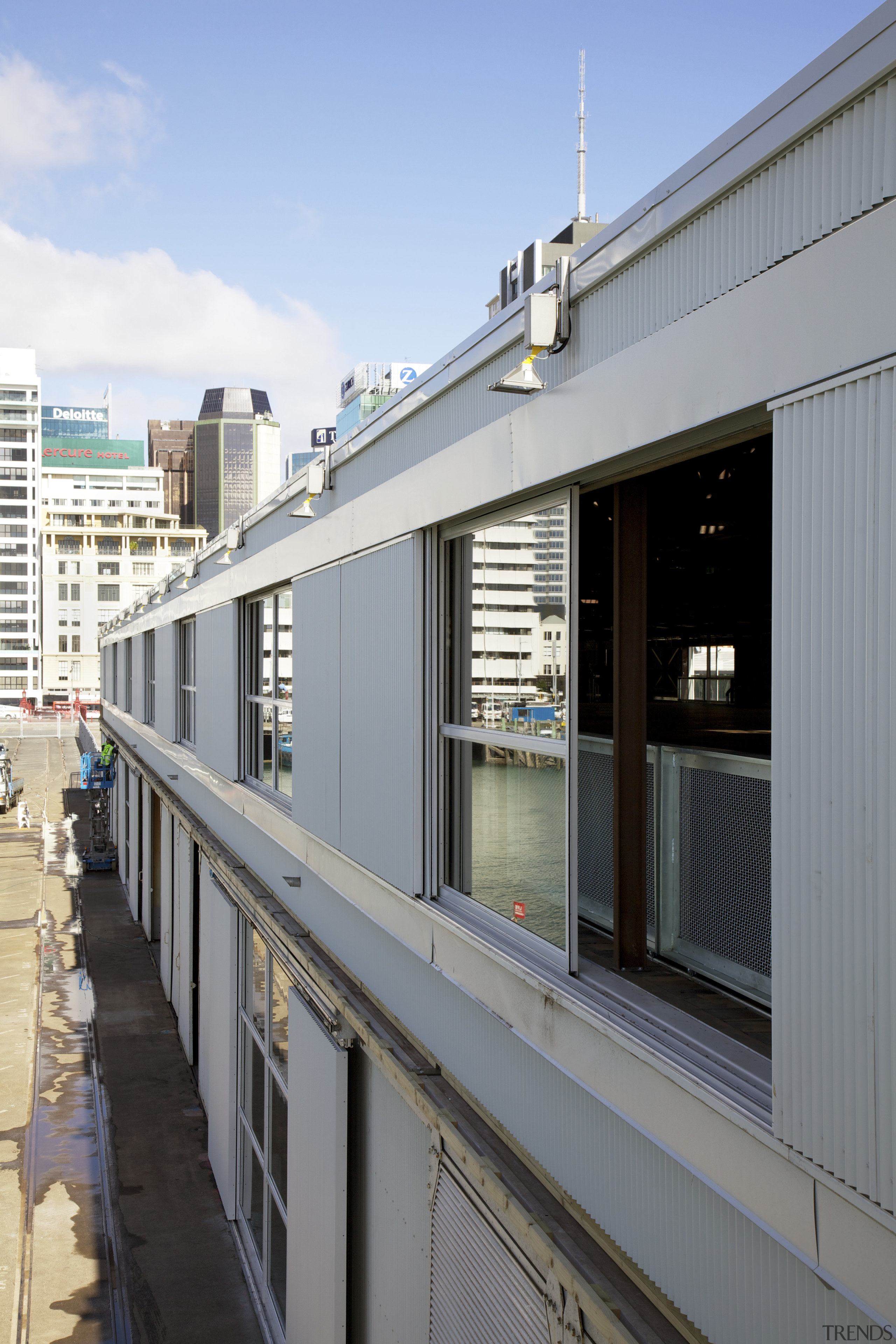 Well framed  high-performance joinery for Shed 10 architecture, building, facade, gray