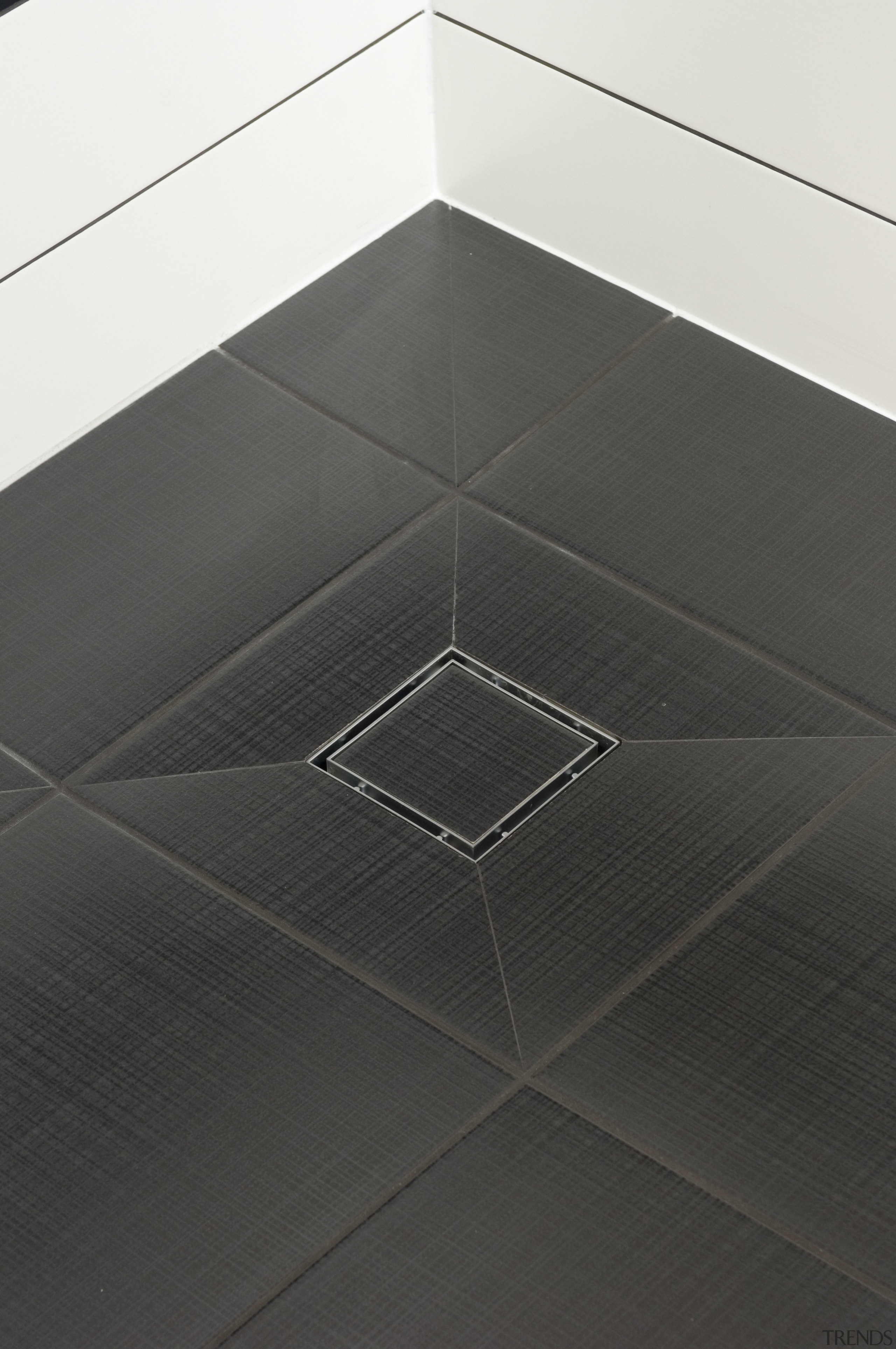 Image of tiling done by Lifestyle Designer Tiles. angle, black, black and white, floor, flooring, line, product design, tile, black