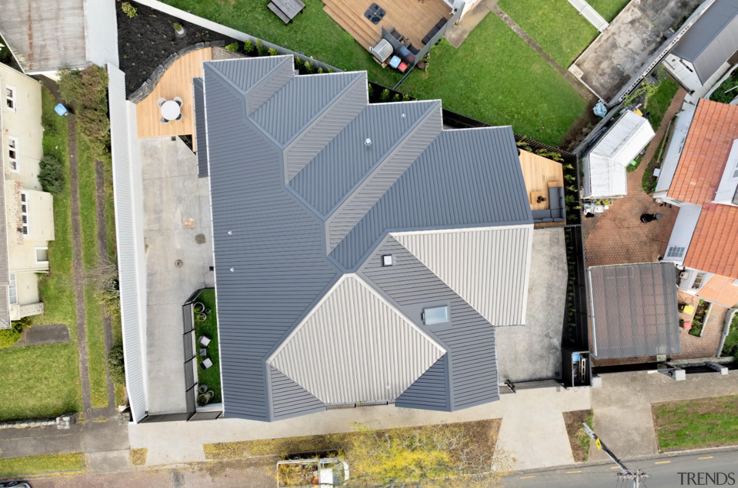 Bird's eye view of section. - Land of 