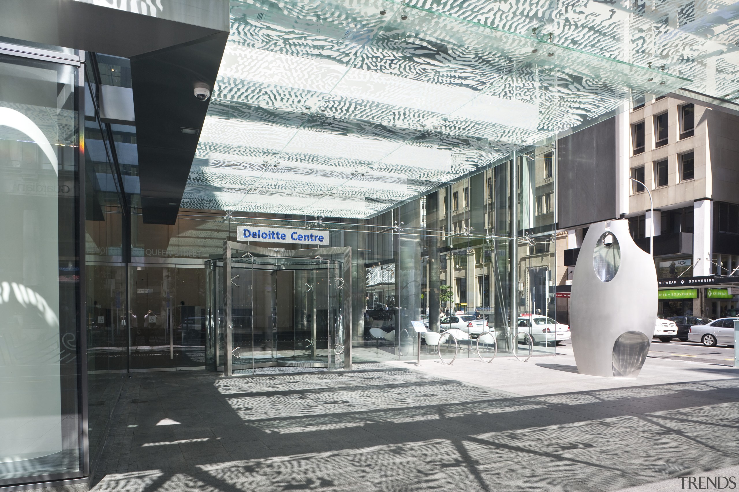 View of the Deloitte Centre at 80 Queen architecture, building, white, gray, black