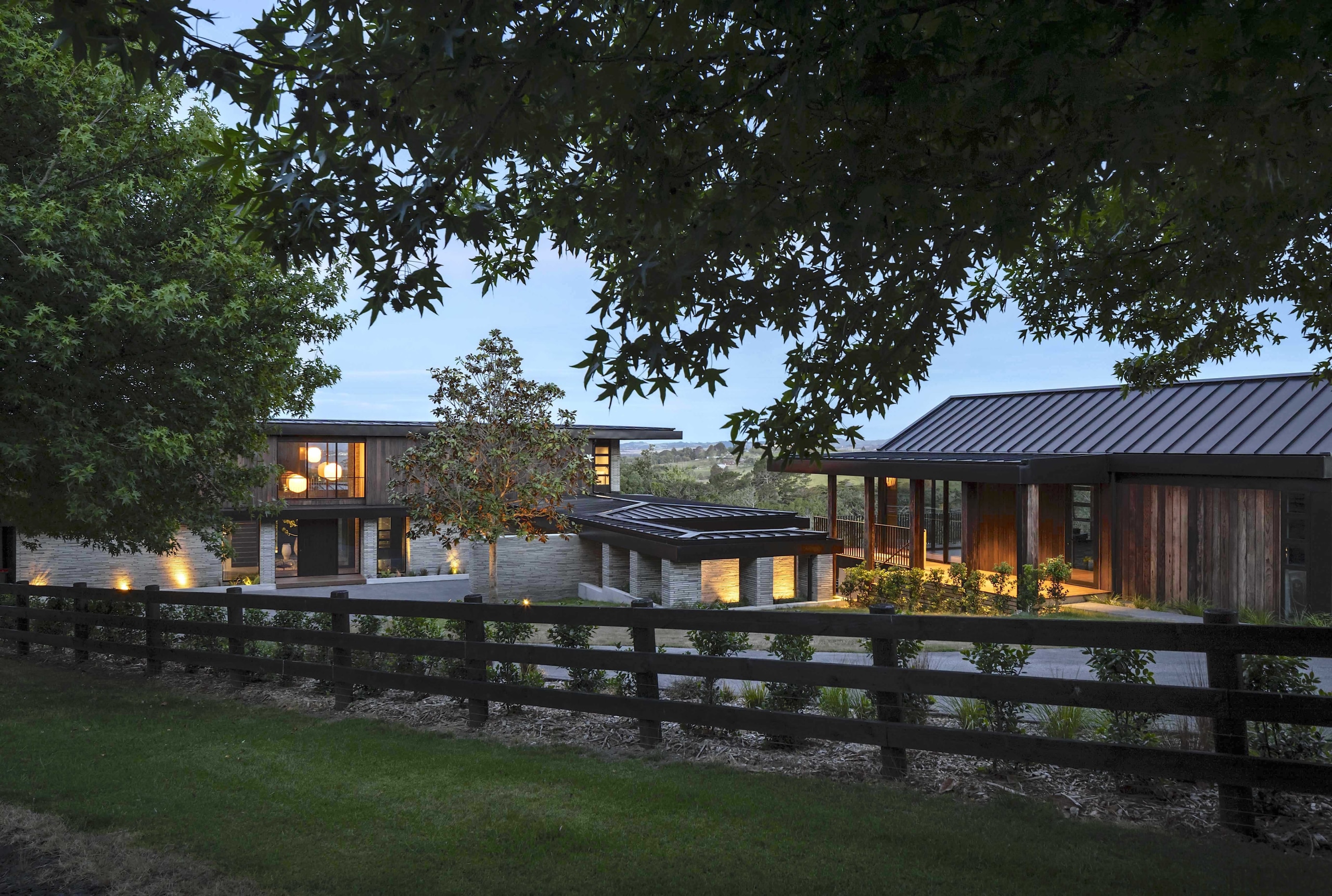 The home is comprised of two main pavilions. 