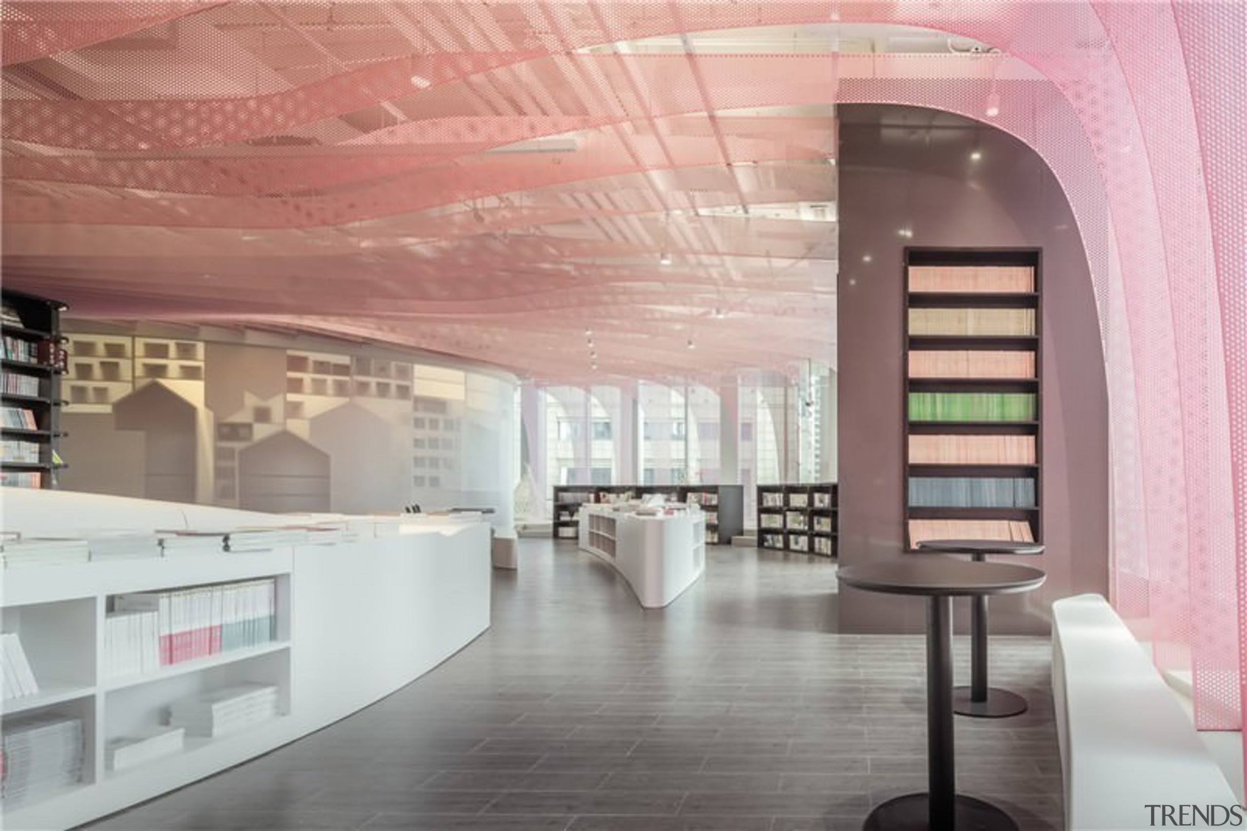 A new take on the bookstore - A architecture, ceiling, interior design, product design, gray