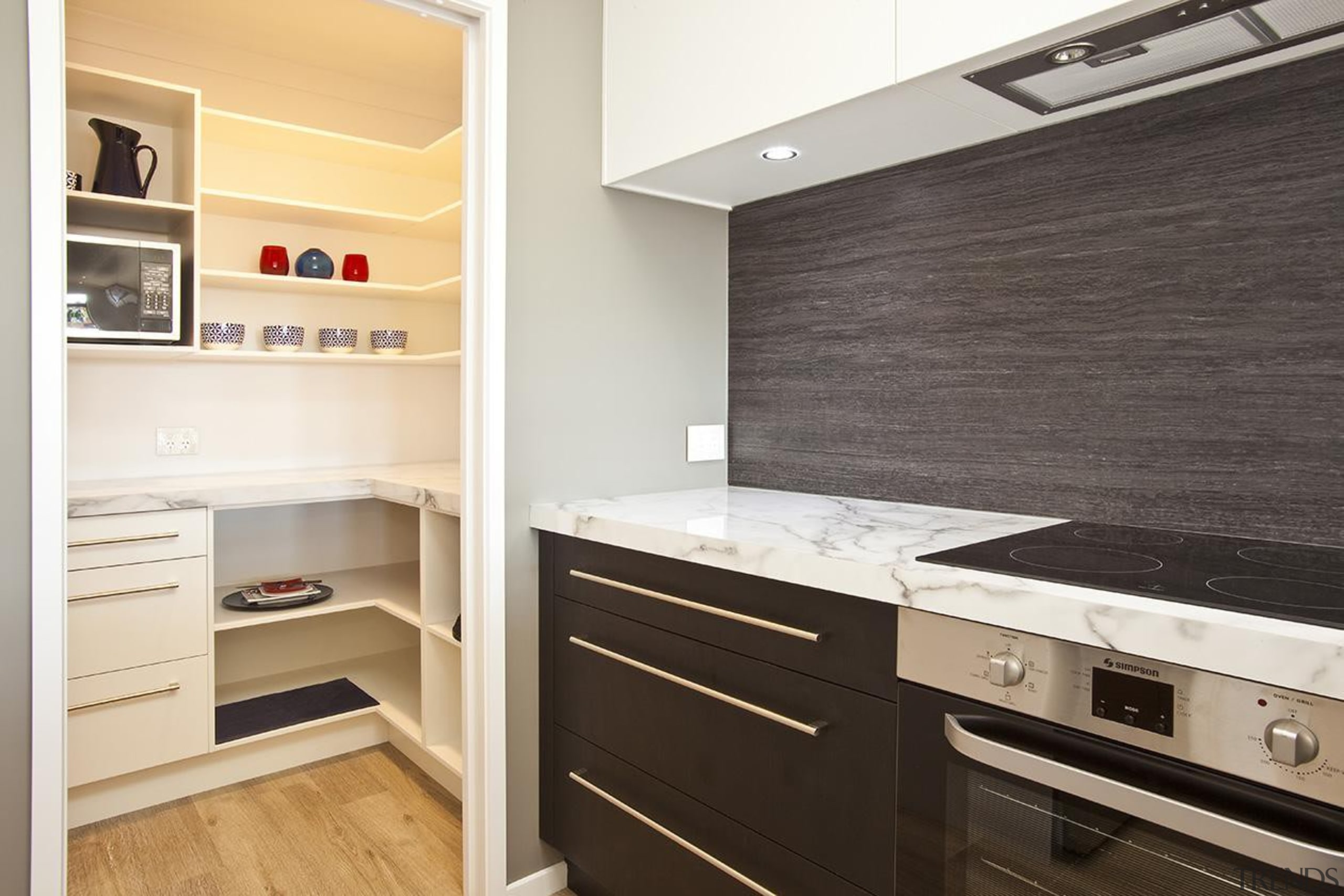 For more information, please visit www.gjgardner.co.nz cabinetry, countertop, cuisine classique, floor, flooring, home appliance, interior design, kitchen, room, white