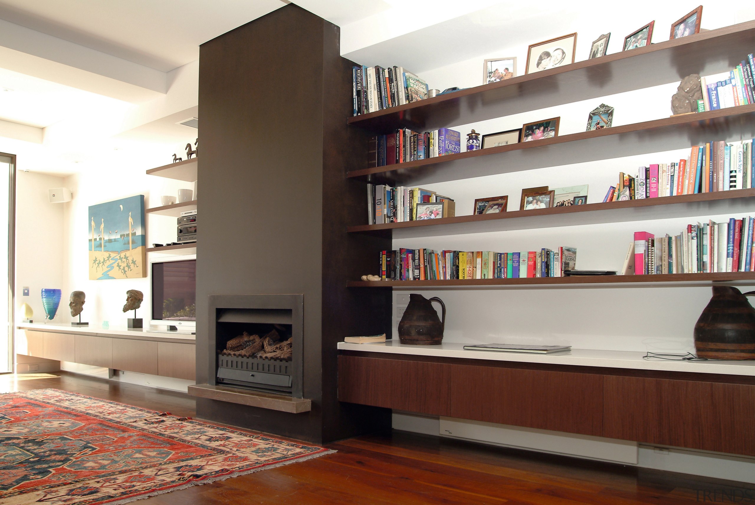 Interior view of shelving in lounge - Interior bookcase, furniture, institution, interior design, library, public library, shelf, shelving, white