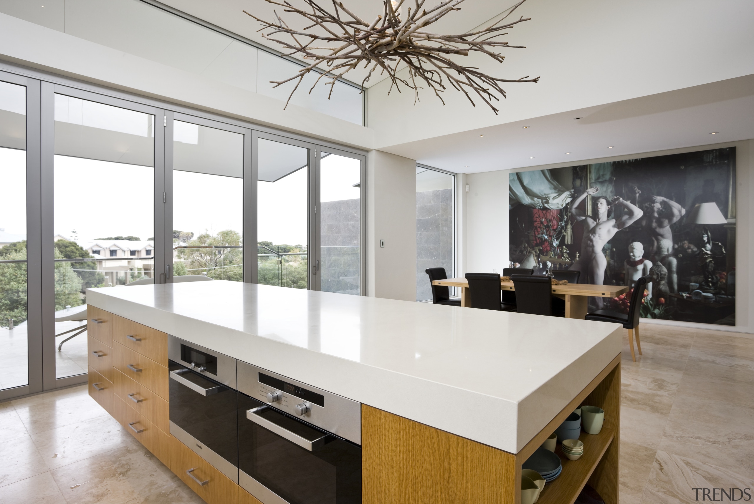 View of the interior of the duplex apartments architecture, countertop, interior design, kitchen, real estate, table, white