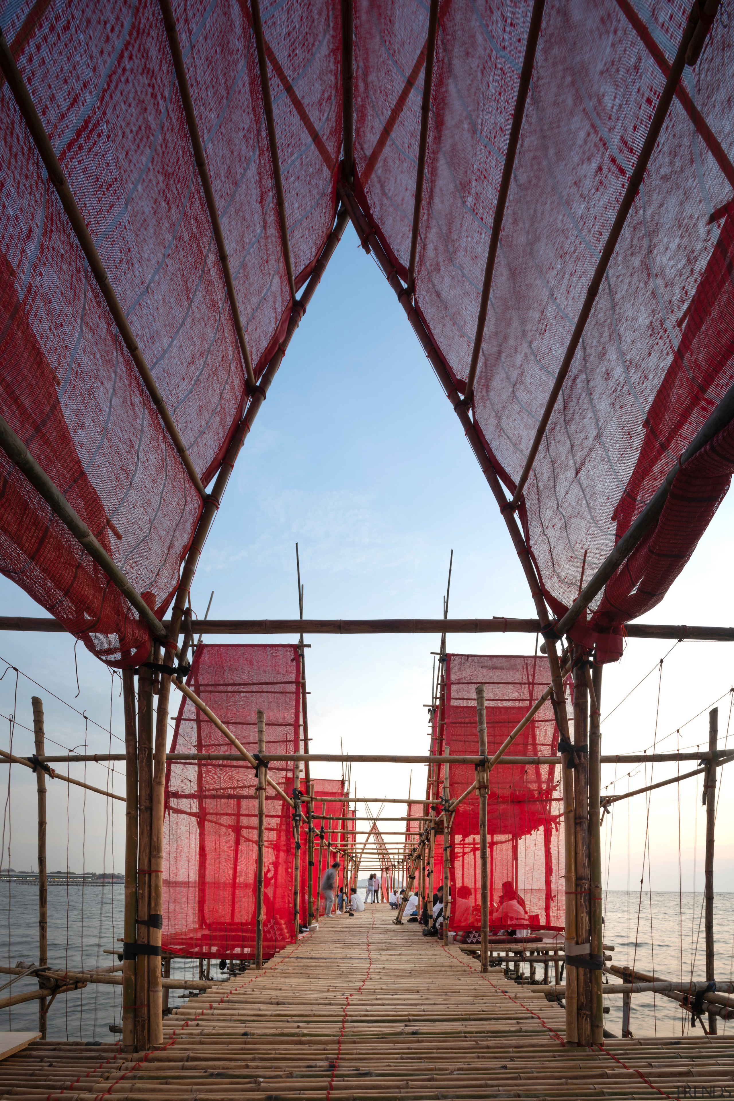 Looking down the length of the pavilion. - 