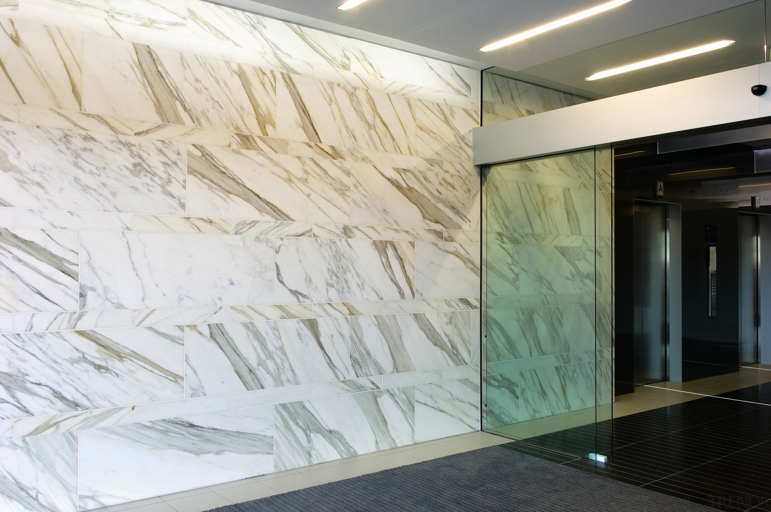 View of the marble wall panelling  at architecture, ceiling, floor, flooring, glass, interior design, wall, white