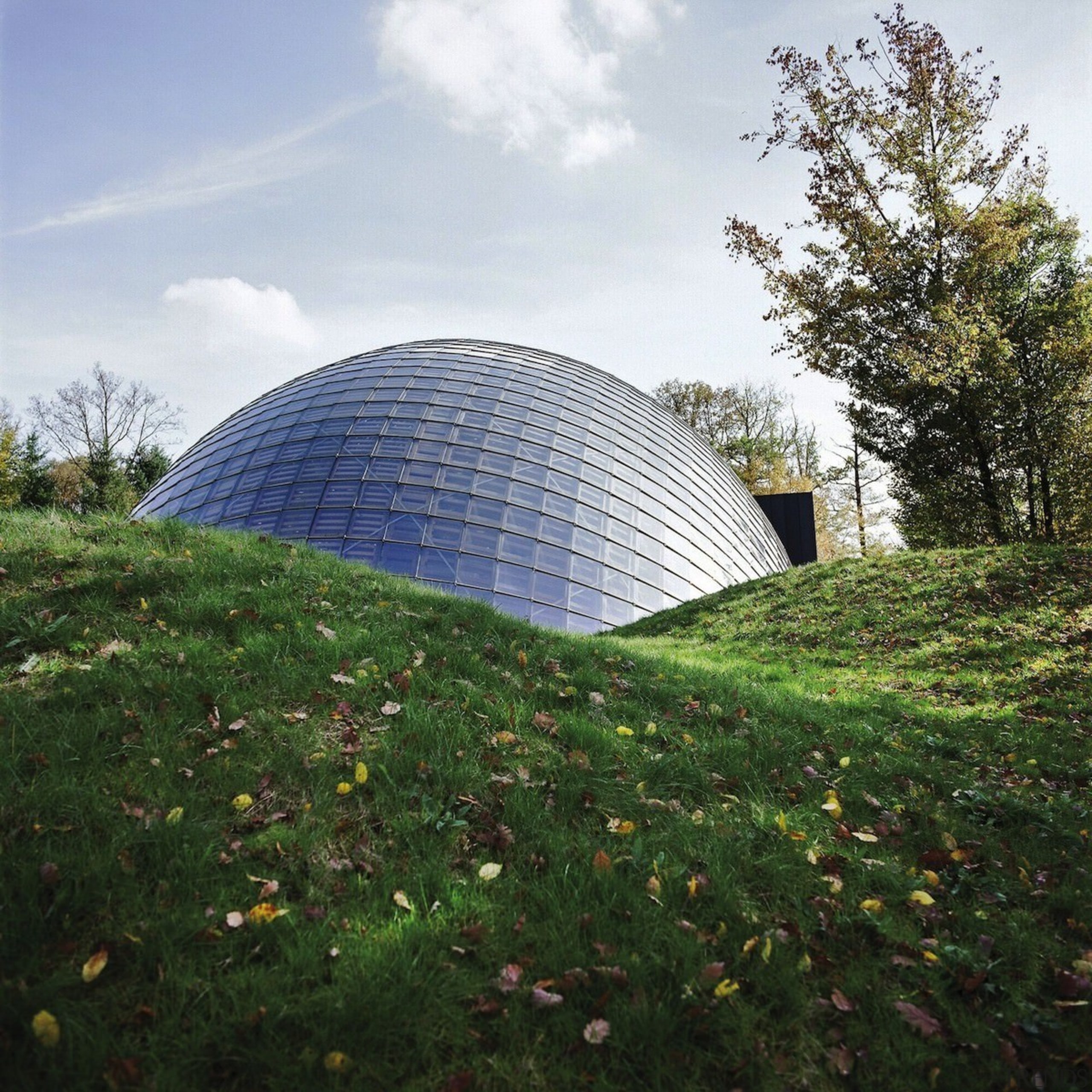 Forestry Branch – Marche-en-Famenne - Forestry Branch – architecture, biome, building, dome, grass, sky, tree, white, green