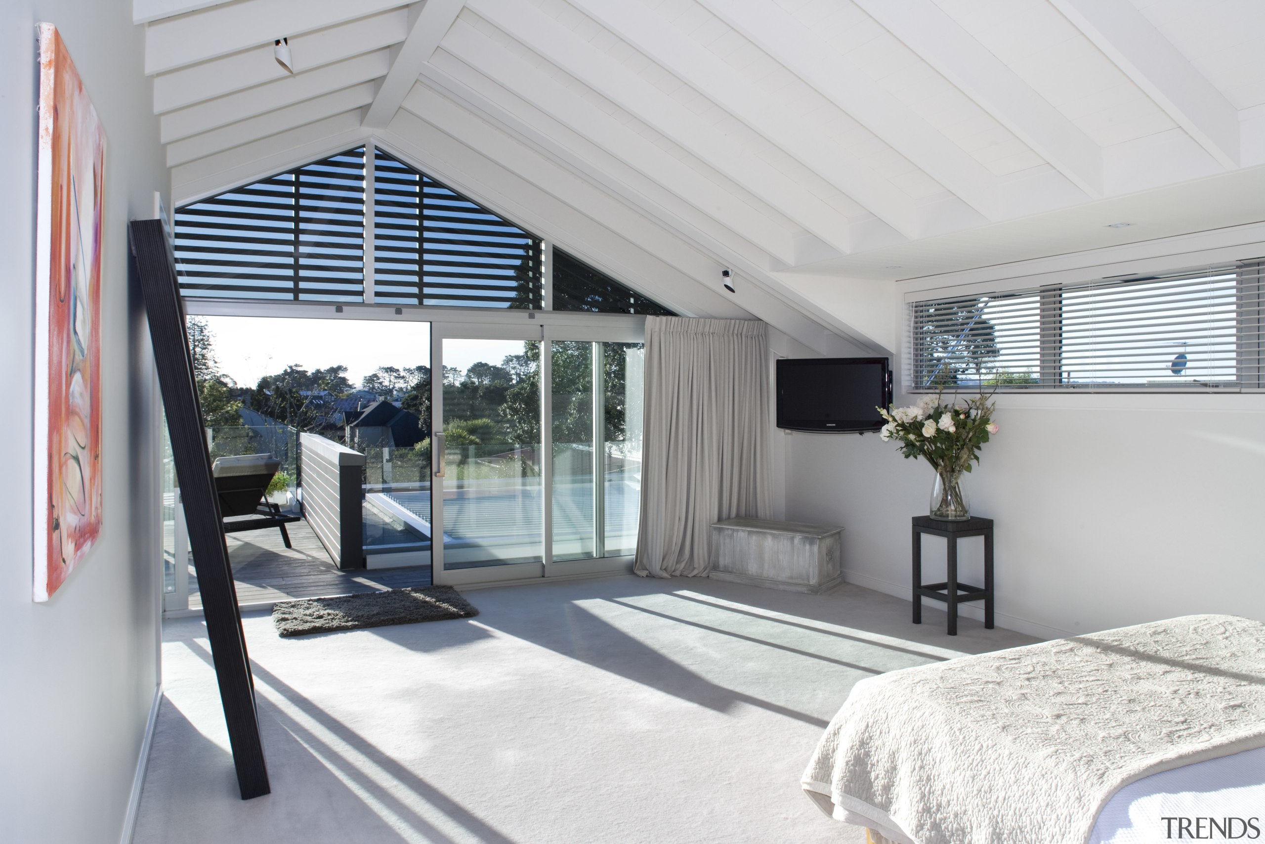 Interior view of a modern home by Jessop daylighting, house, interior design, property, real estate, roof, window, white, gray