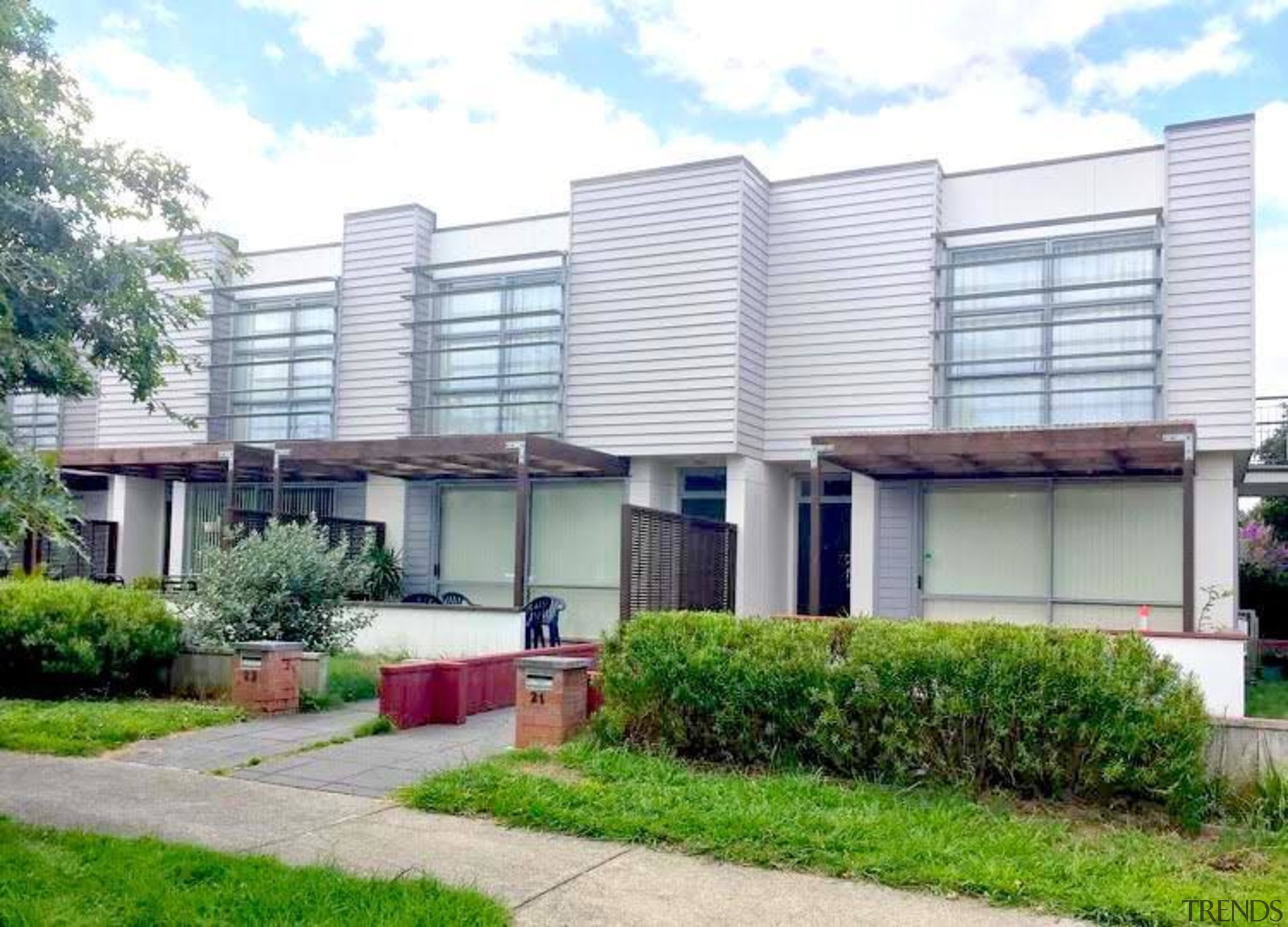 Kauri Drive Takanini - apartment | architecture | apartment, architecture, building, condominium, corporate headquarters, elevation, estate, facade, home, house, neighbourhood, property, real estate, residential area, suburb, white, gray