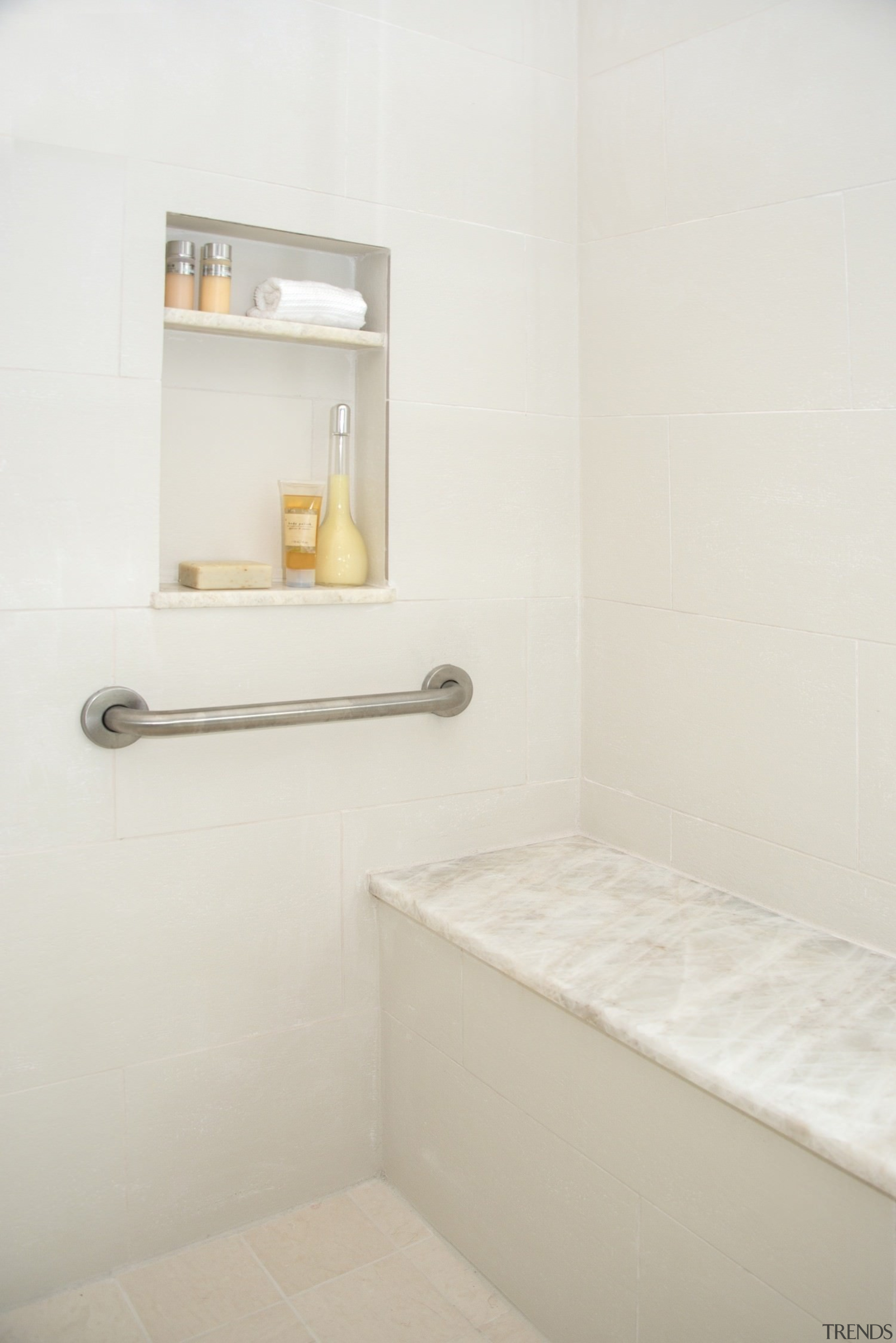 Grab bars and shower seats are important additions bathroom, bathroom sink, floor, plumbing fixture, product design, room, sink, tap, tile, wall, white