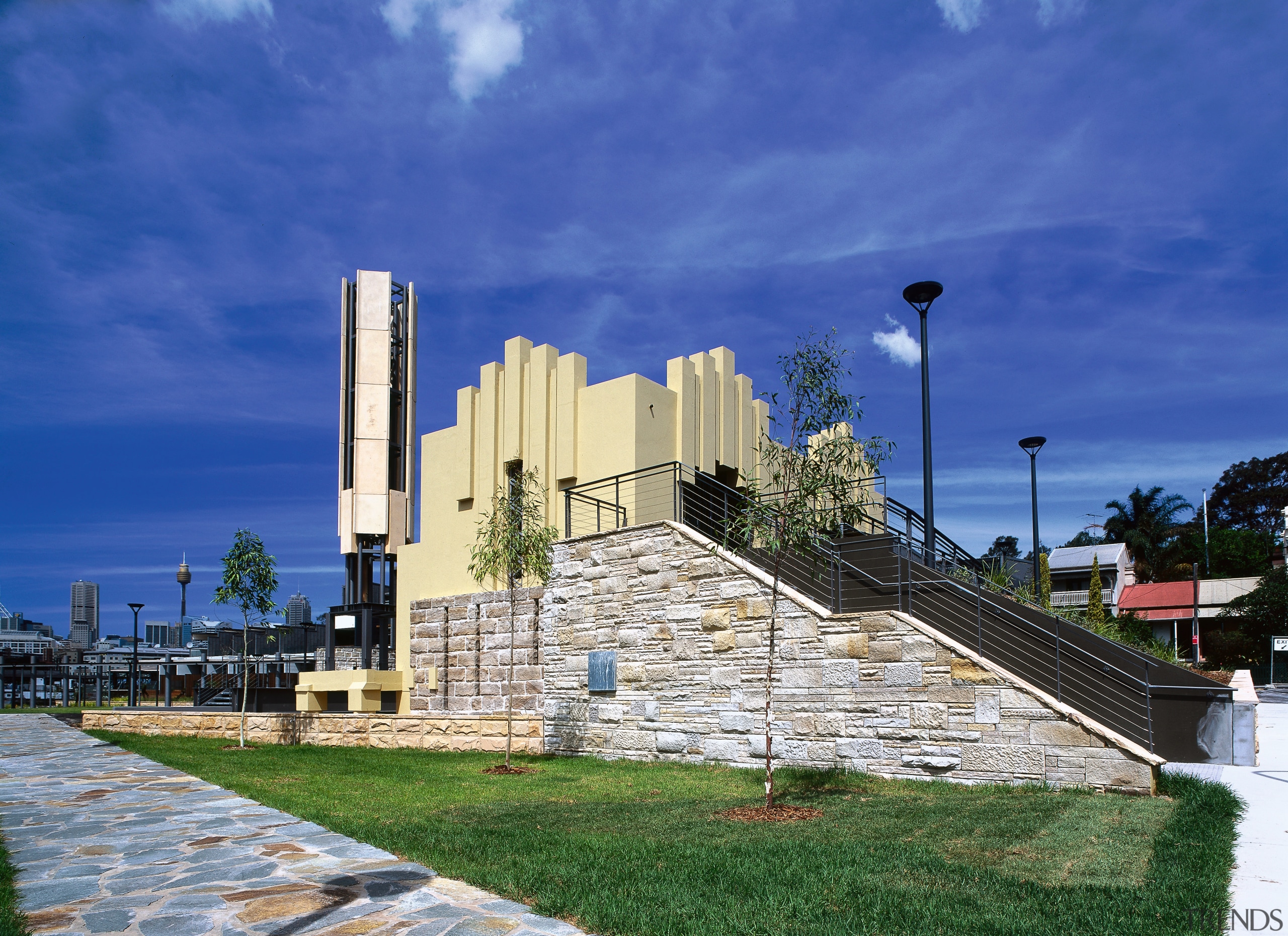 An exterior view of the exteriror building materials architecture, building, cloud, daytime, real estate, residential area, sky, blue