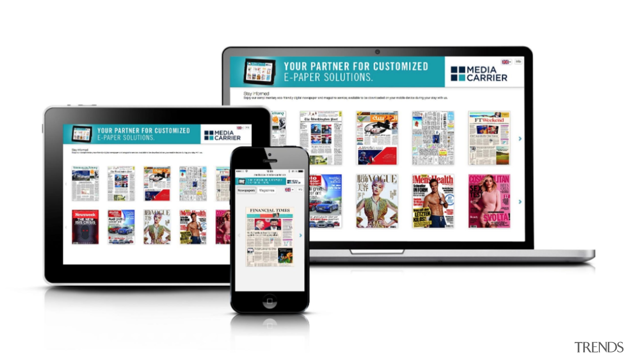 Trends takes flight! - advertising | communication device advertising, communication device, design, display advertising, electronic device, electronics, font, gadget, handheld device accessory, ipad, iphone, mobile device, mobile phone, multimedia, online advertising, portable communications device, product, smartphone, technology, web page, website, white