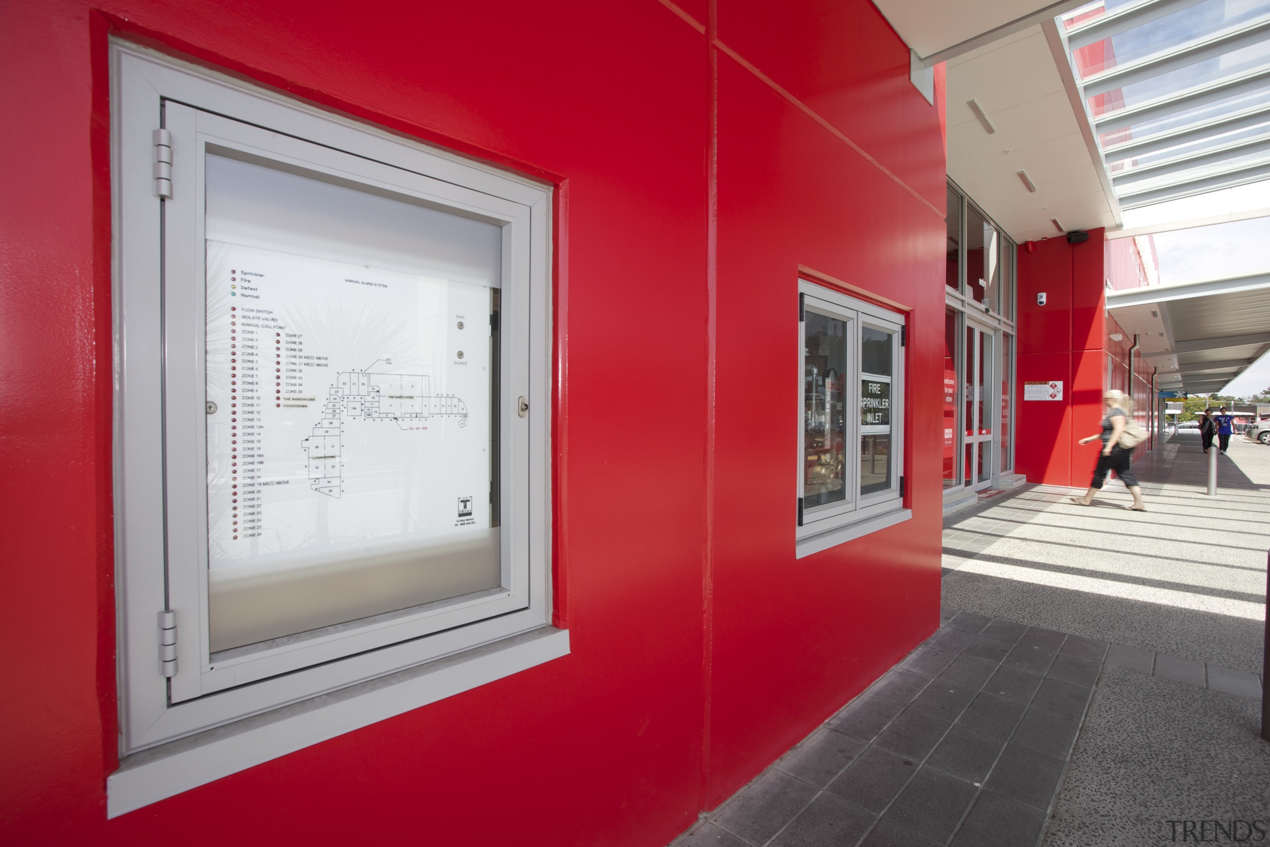 Protech Designs fire protection for Silverdale Centre red, gray