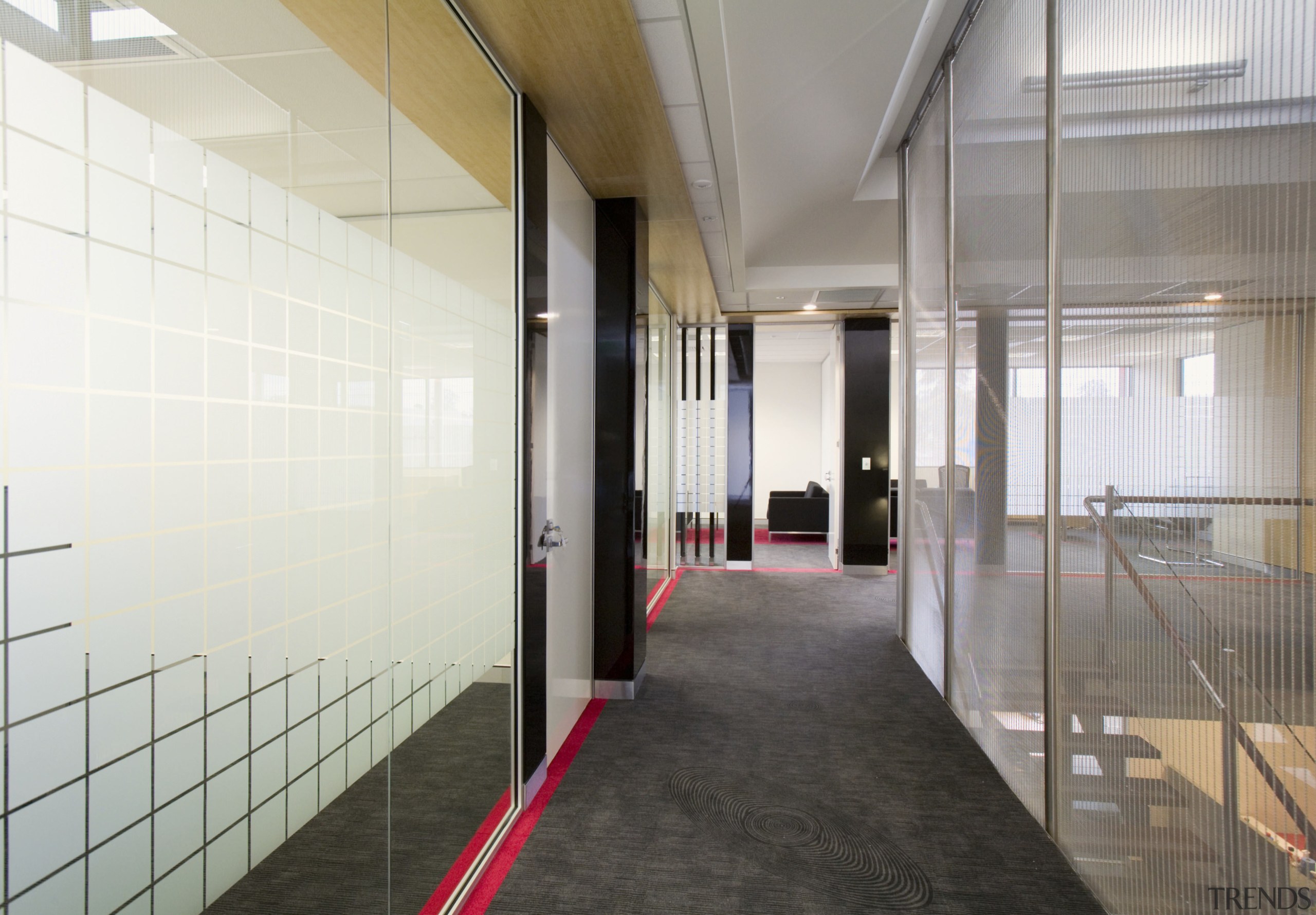 Interior view of offices where s360 did the architecture, ceiling, floor, flooring, interior design, lobby, gray, white