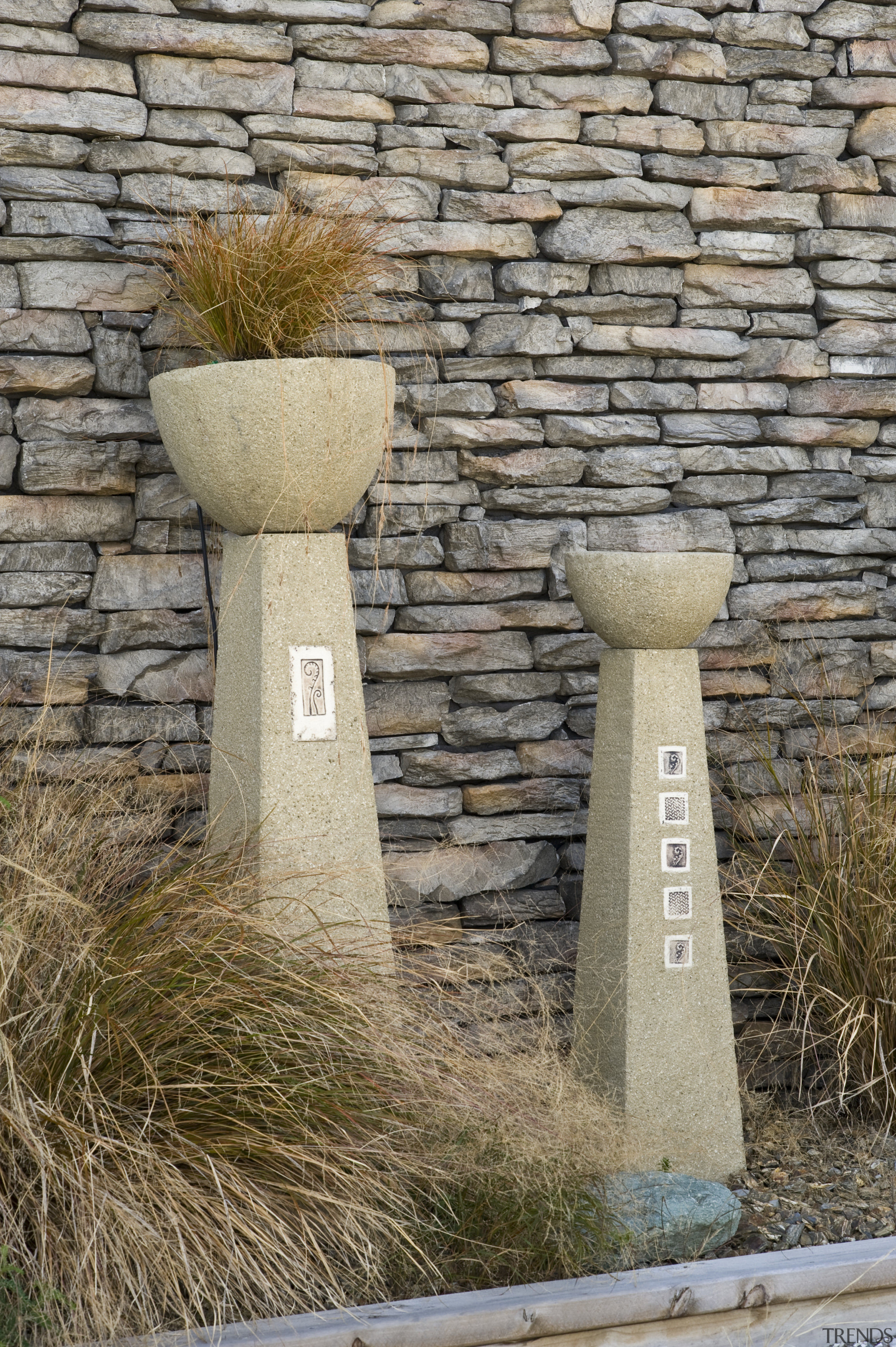 Image of this new home in central Otago grass, wall, wood, gray, brown