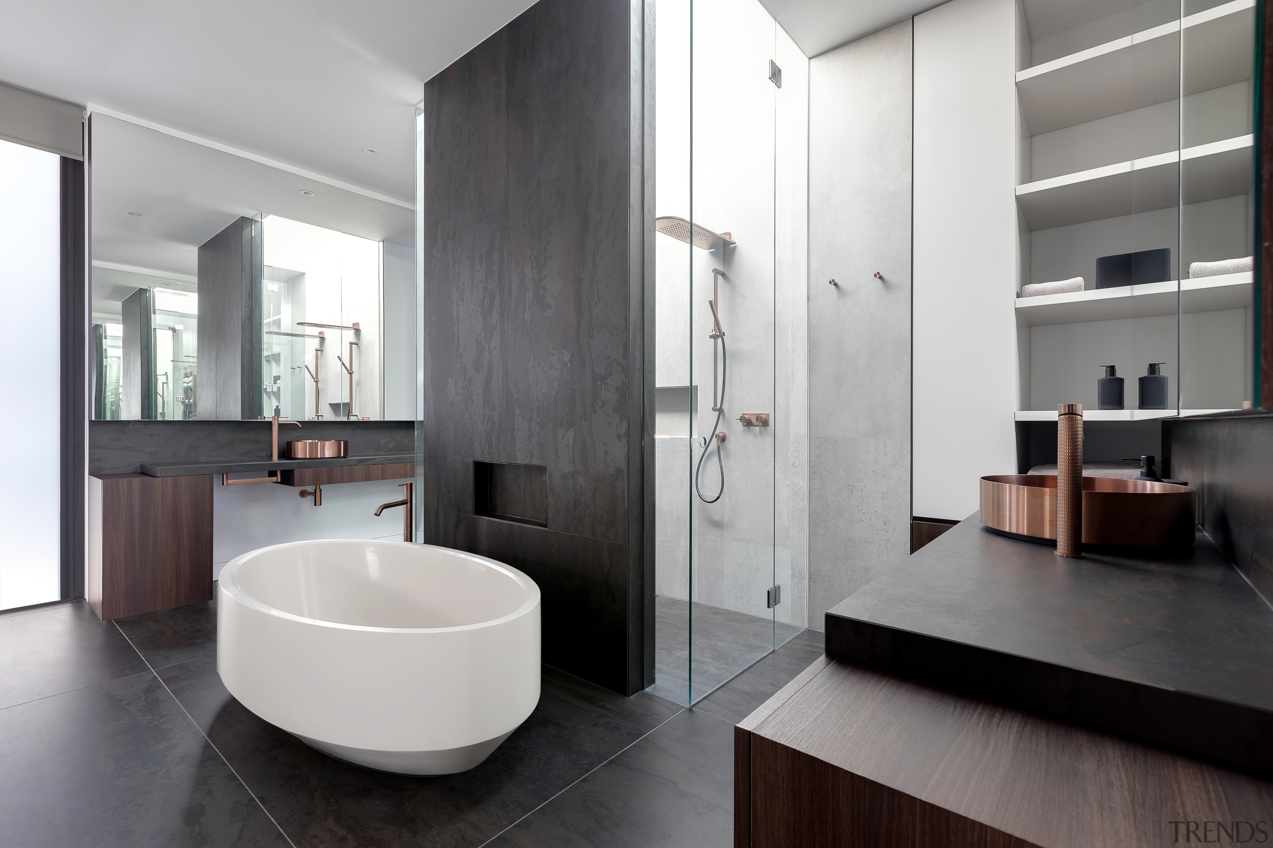 This modern bathroom – by architect Taras Wolf 