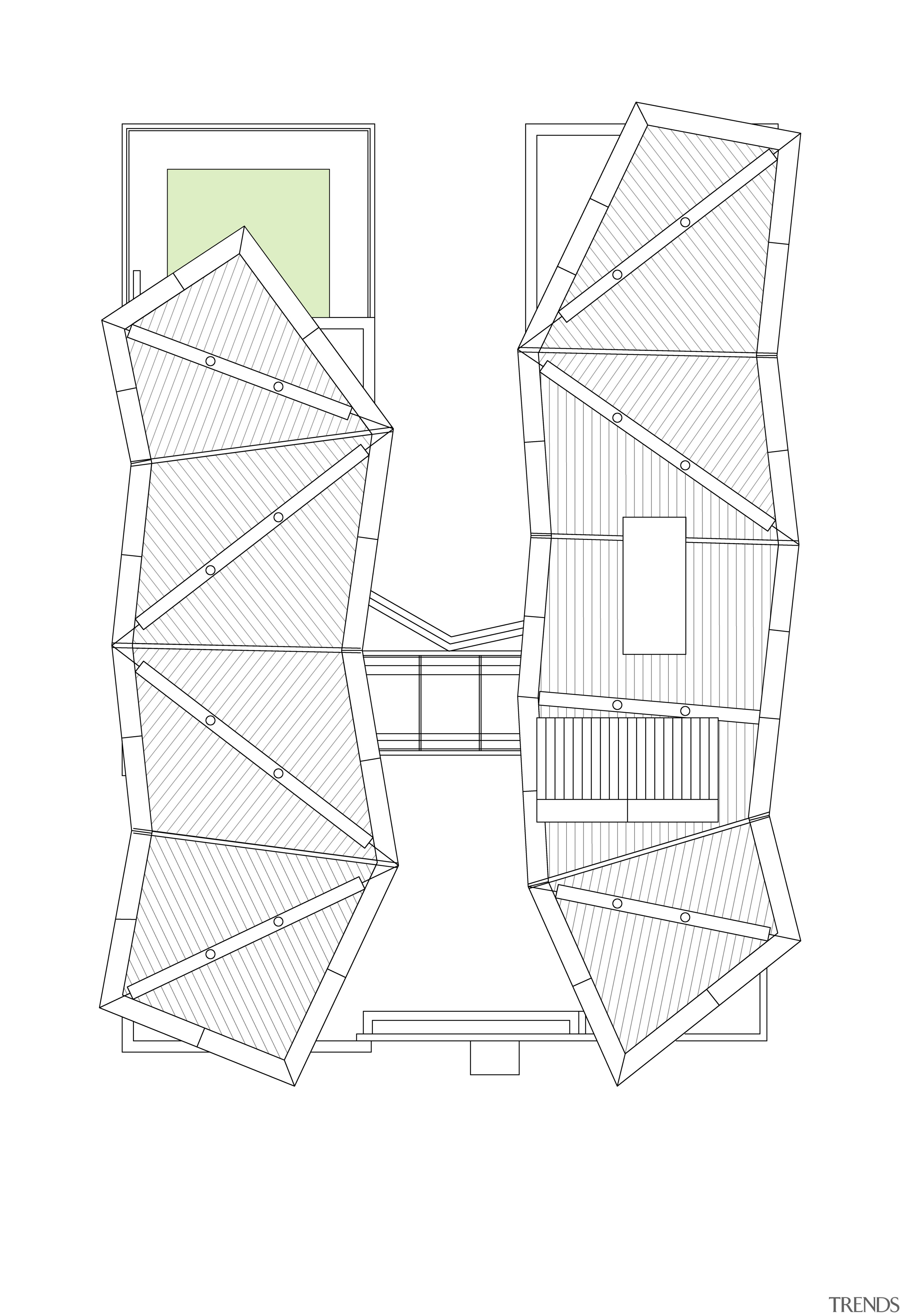 Sustainable design by GSD Architect Almost hidden from angle, architecture, area, artwork, black and white, design, diagram, drawing, line, line art, pattern, product, product design, square, structure, symmetry, white