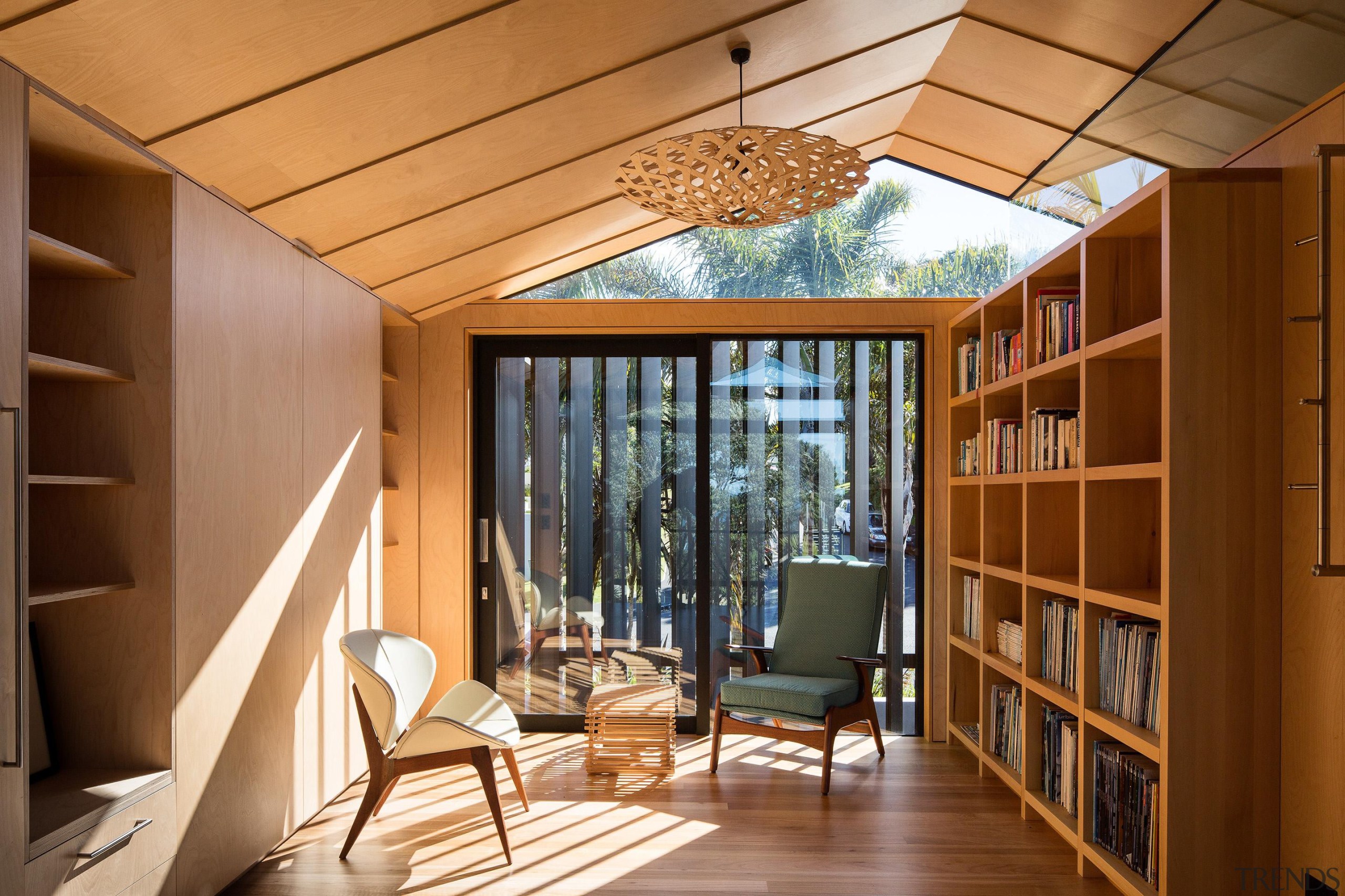 Takapuna, Auckland (designed in association with Rachael Rush) architecture, ceiling, daylighting, home, house, interior design, real estate, room, window, wood, brown, orange