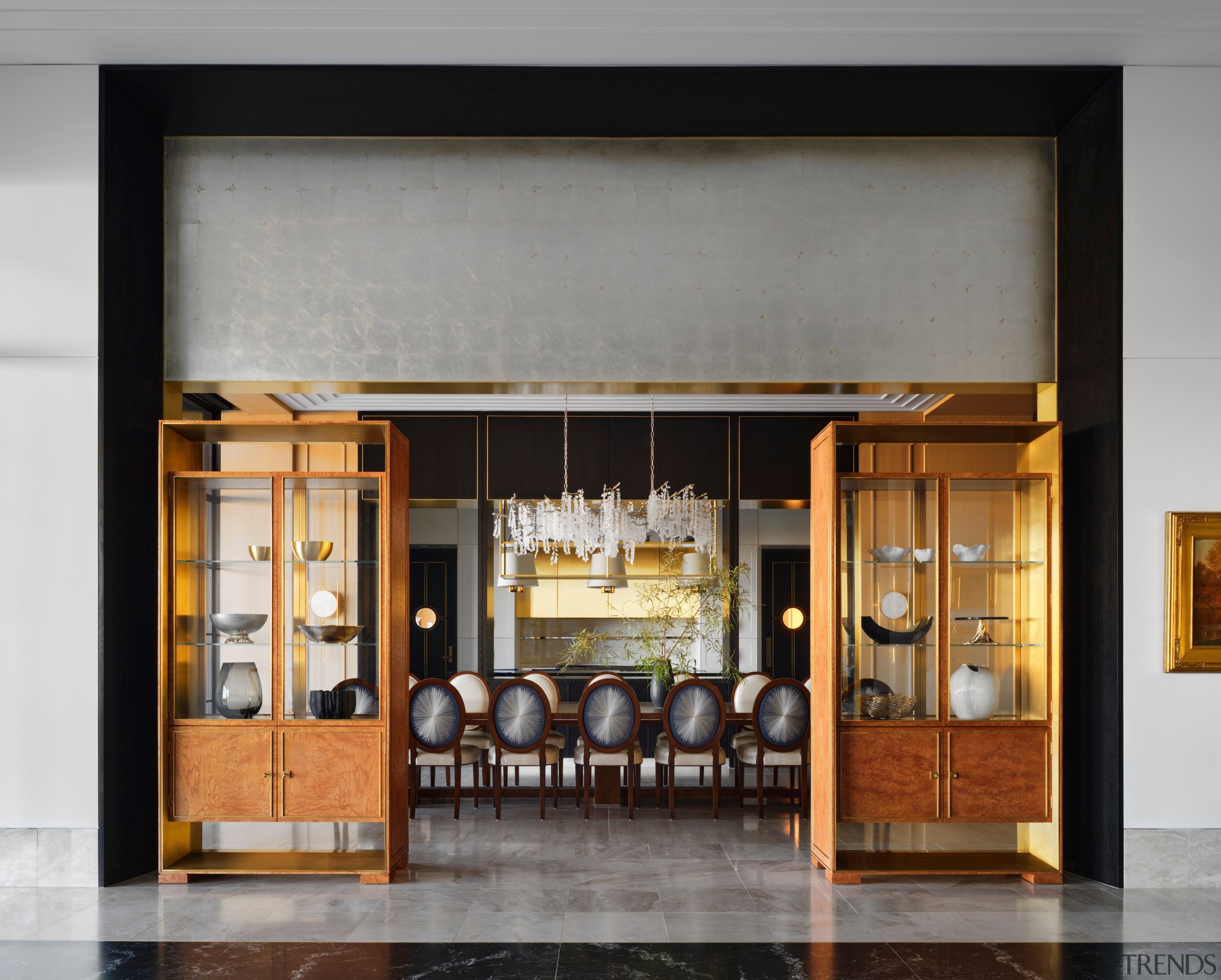 Two display cases, custom designed by Daniel Joseph 