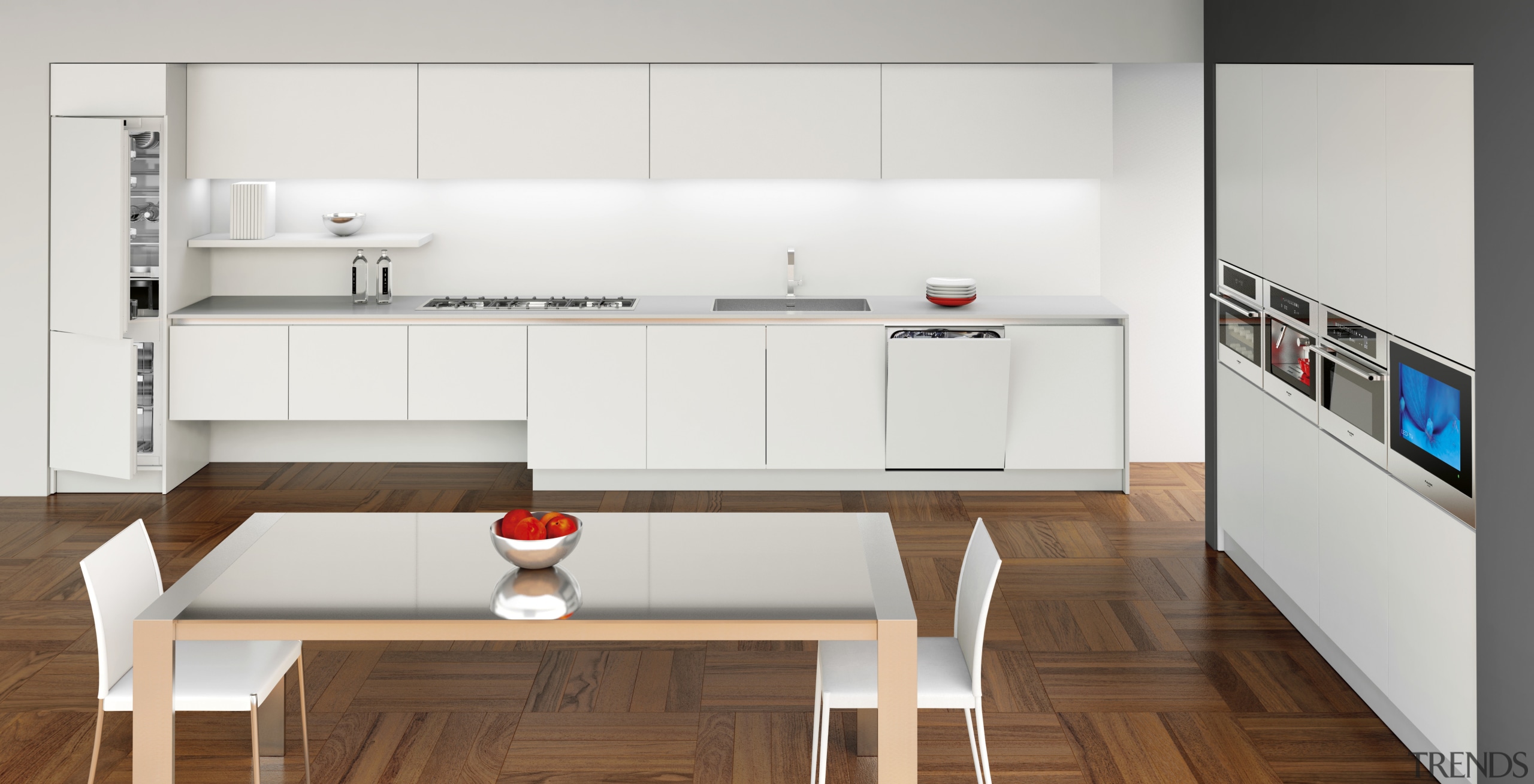 Italian appliance collection by Fulgor Milano - Italian cabinetry, countertop, cuisine classique, floor, interior design, kitchen, product design, room, white