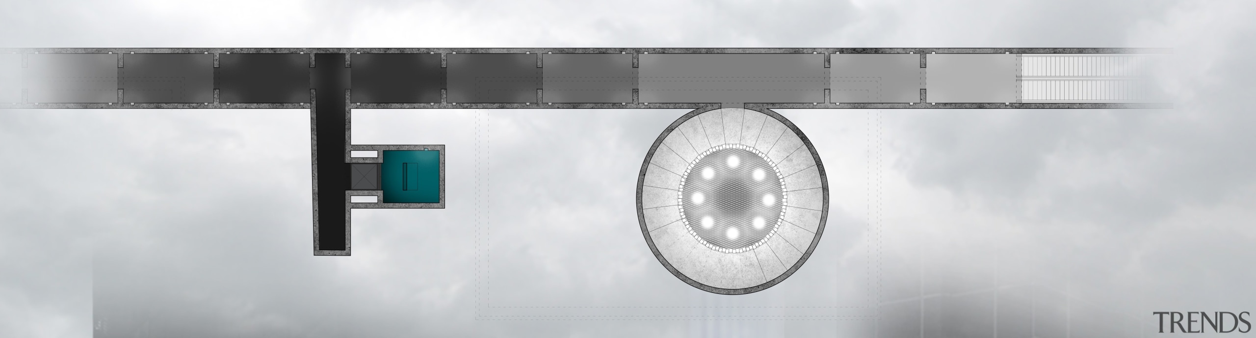 A top-down overview of the cemetery - A product design, sky, white