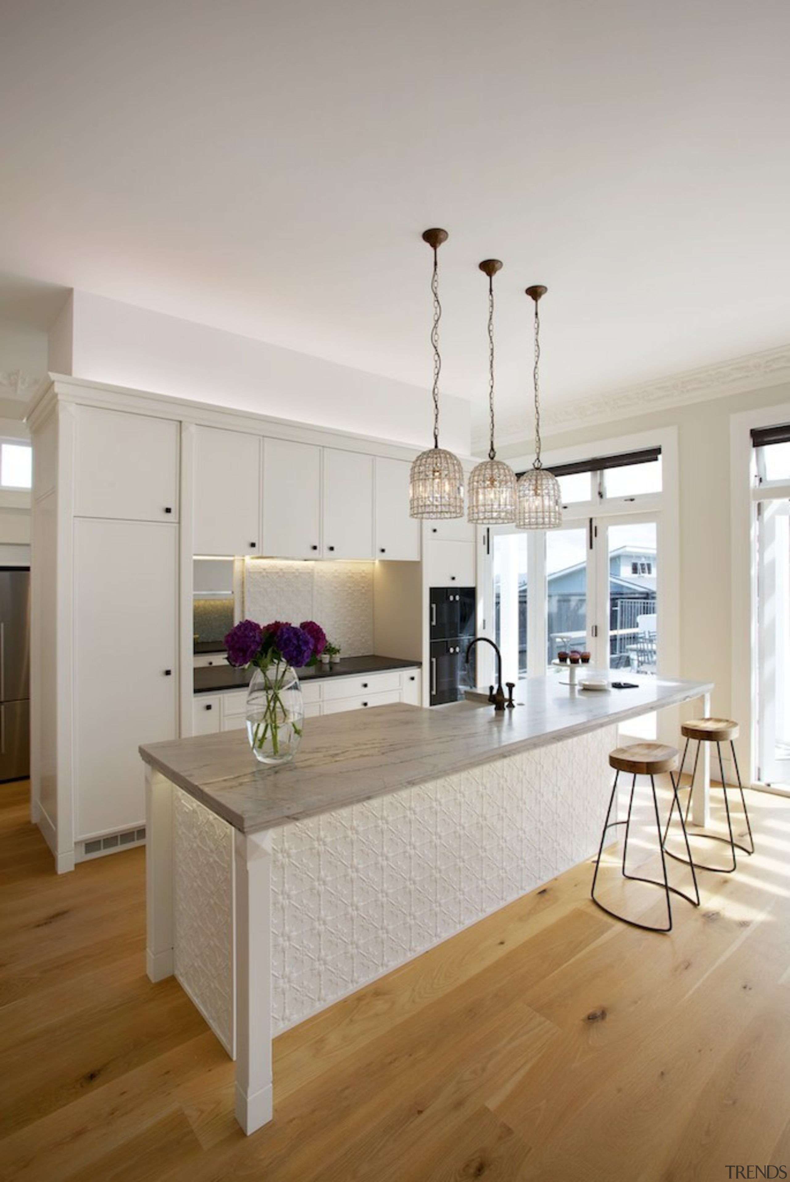 Mount Eden Kitchen - Mount Eden Kitchen - countertop, floor, flooring, furniture, hardwood, interior design, kitchen, table, wood flooring, gray