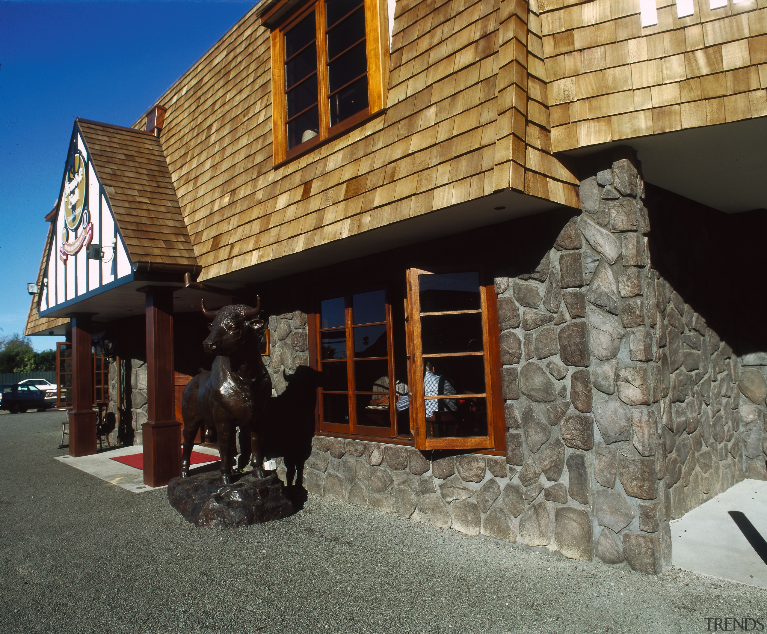 Exterior view of the entrance - Exterior view facade, house, roof, black, gray