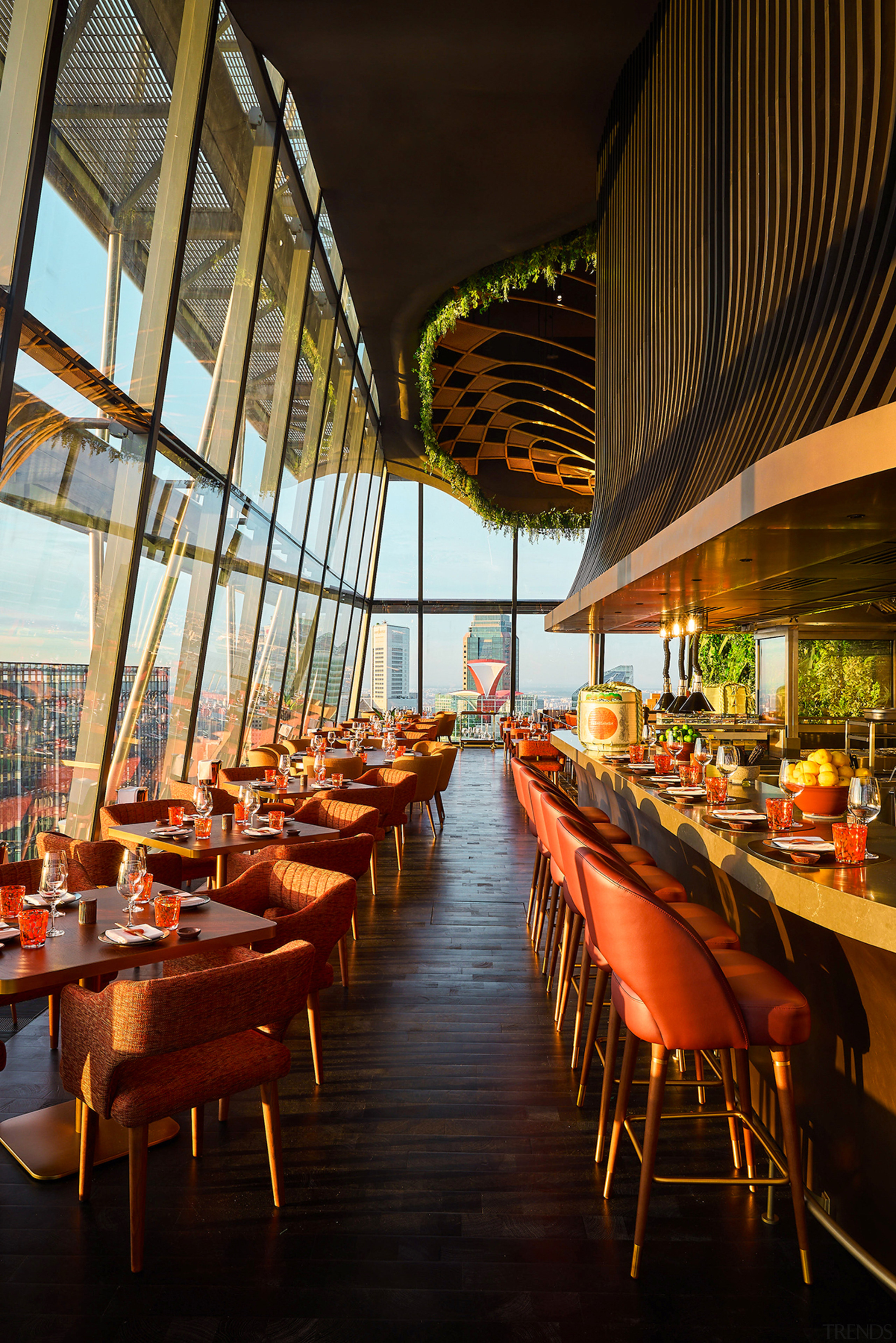 Public dining area. - Fusion tastes and cityscapes 