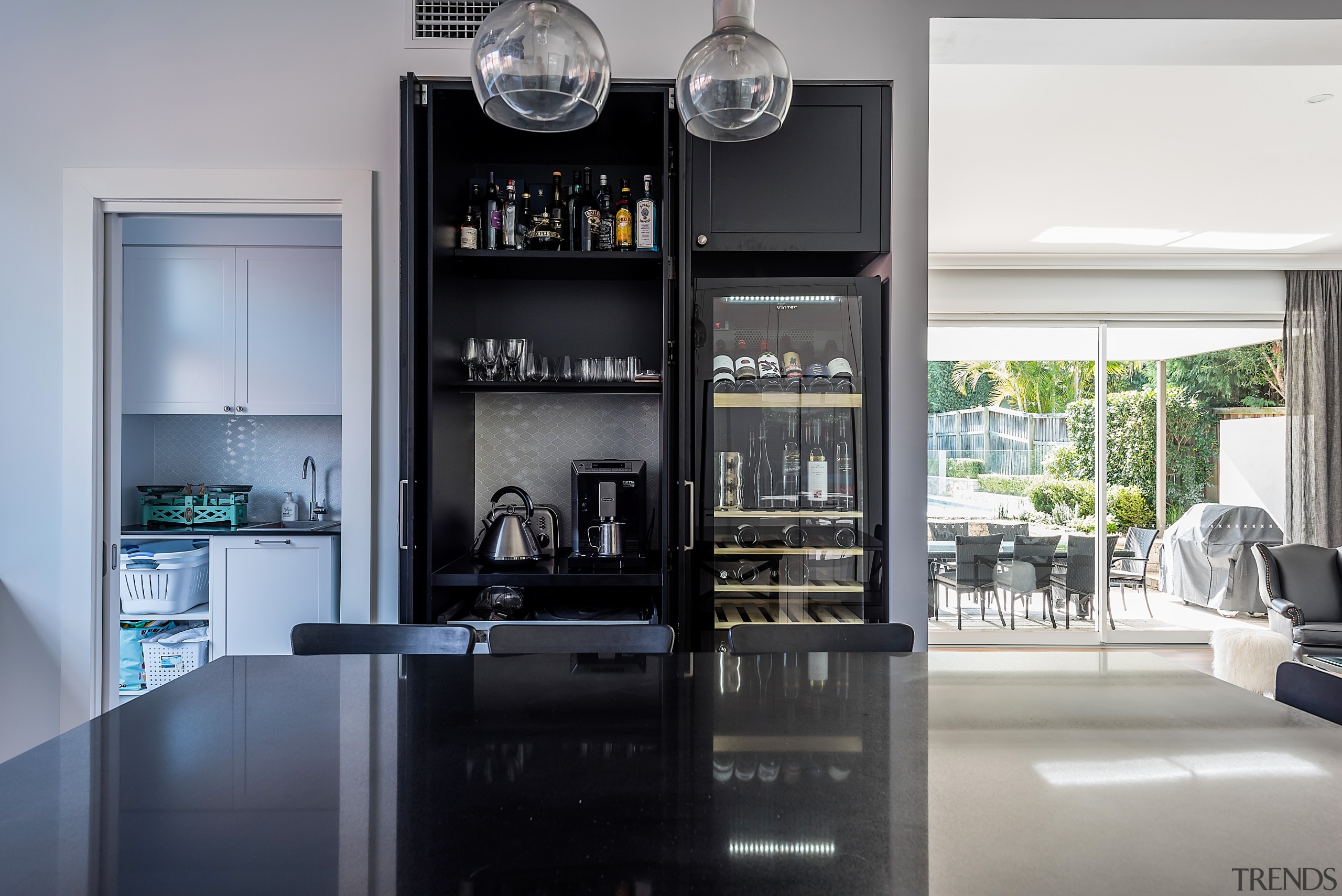 Nz3406Ildesign–287282808 06 - building | cabinetry | ceiling building, cabinetry, ceiling, countertop, furniture, home, house, interior design, kitchen, material property, property, real estate, room, shelf, gray, black