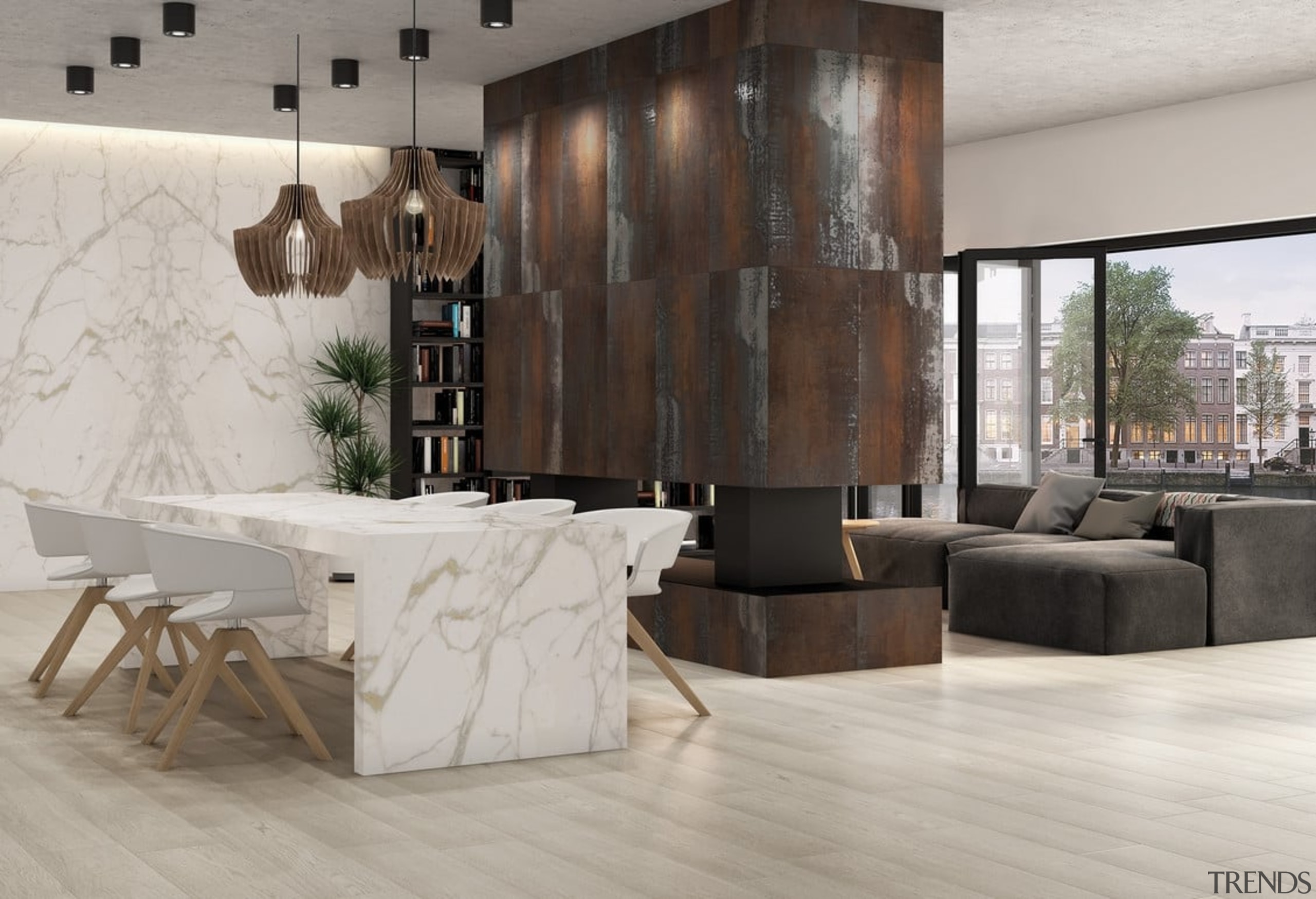 Universal Granite And Marbles Showroom - floor | floor, flooring, furniture, interior design, laminate flooring, living room, table, tile, wall, wood, wood flooring, gray